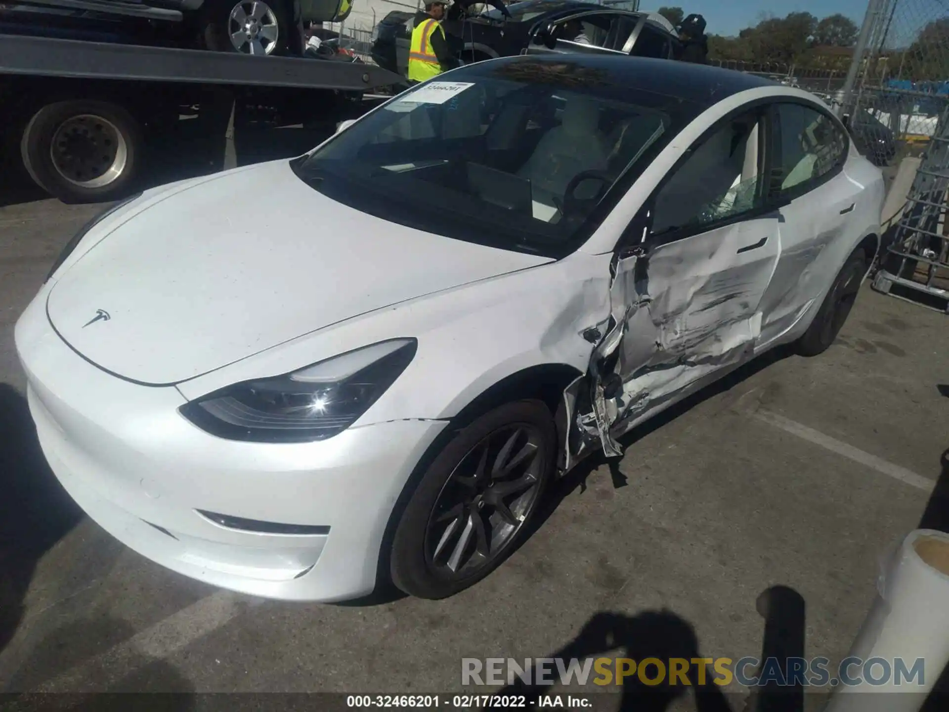 2 Photograph of a damaged car 5YJ3E1EB8MF034239 TESLA MODEL 3 2021