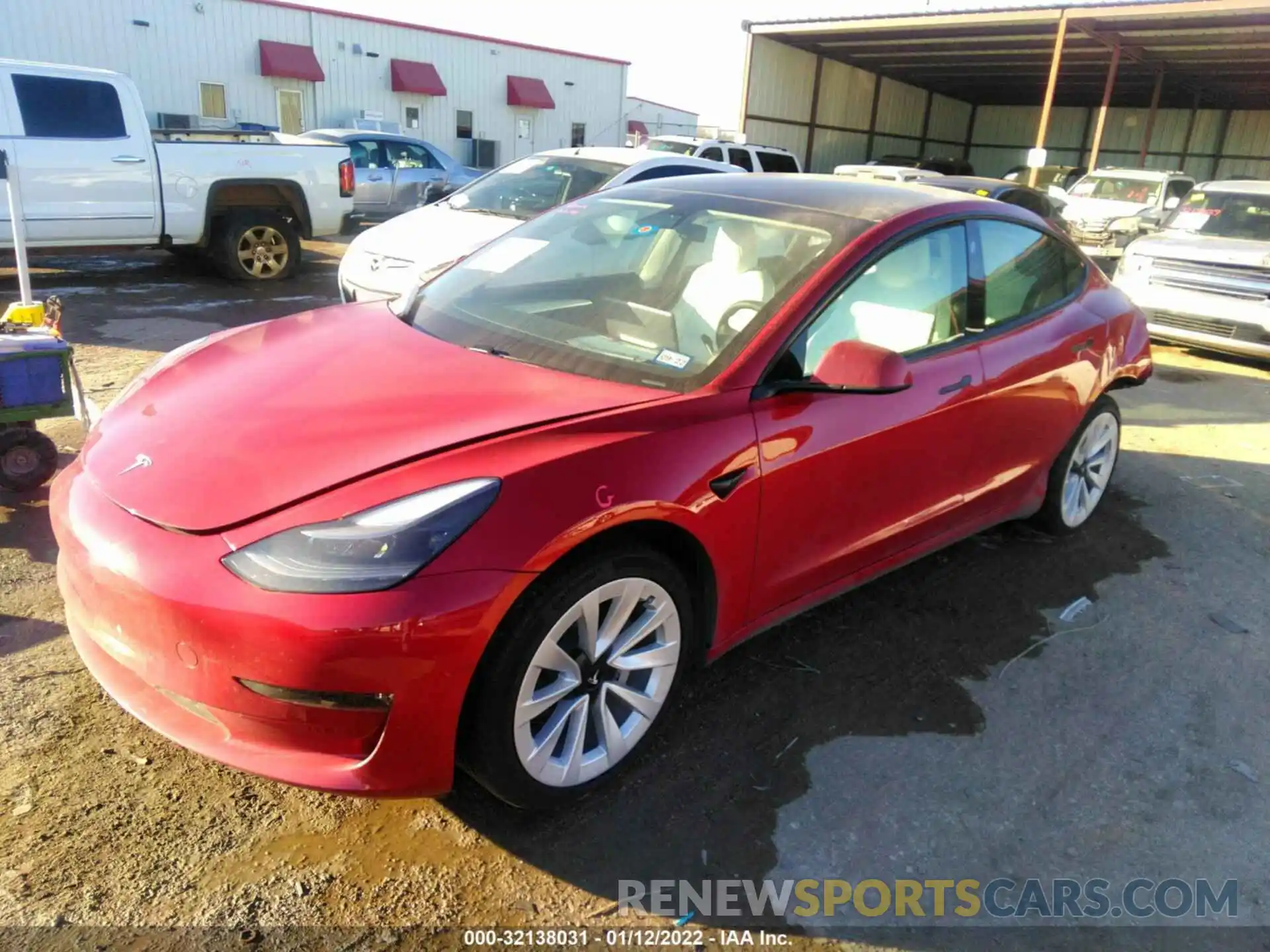 2 Фотография поврежденного автомобиля 5YJ3E1EB8MF059738 TESLA MODEL 3 2021