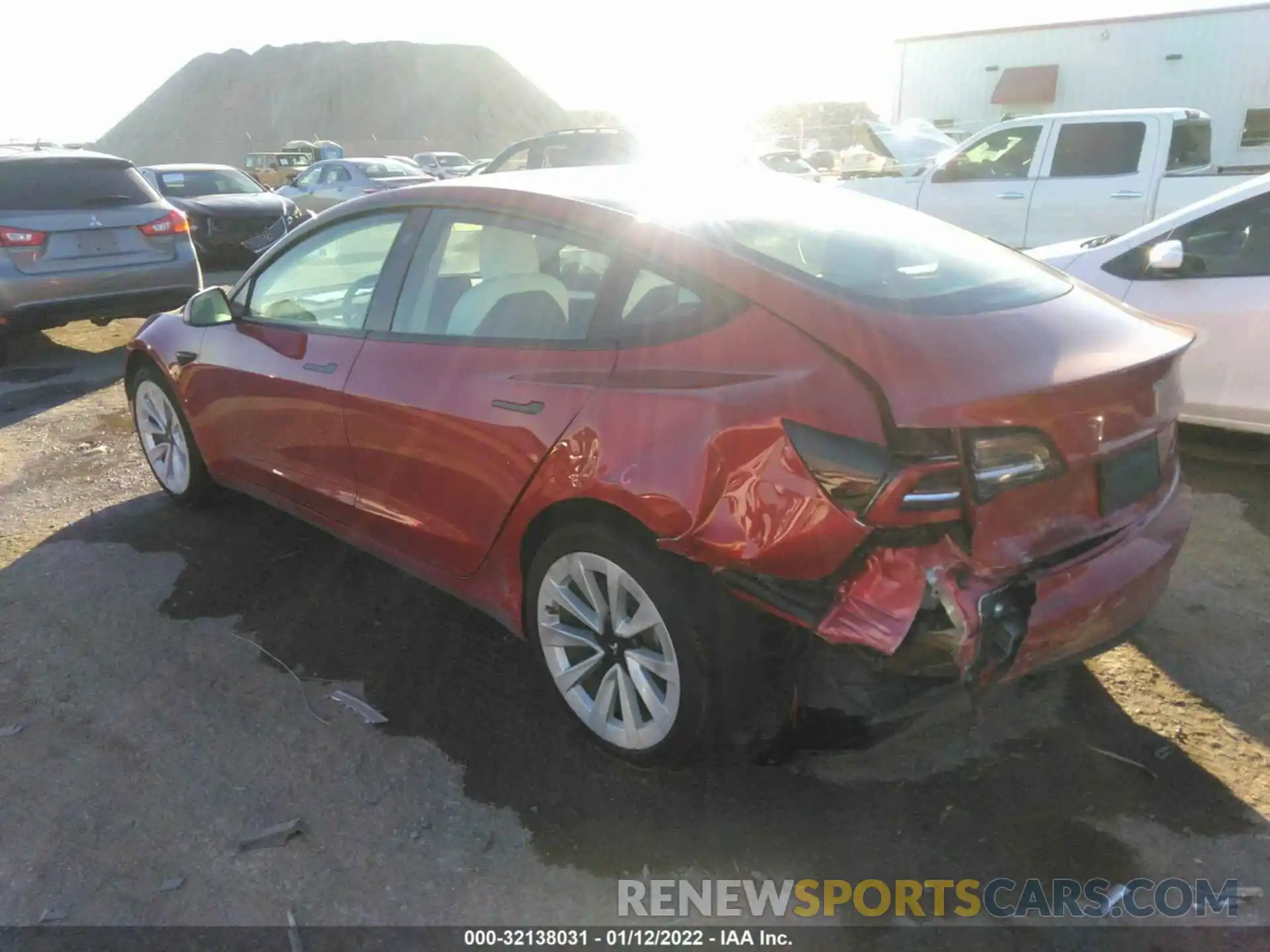 3 Photograph of a damaged car 5YJ3E1EB8MF059738 TESLA MODEL 3 2021