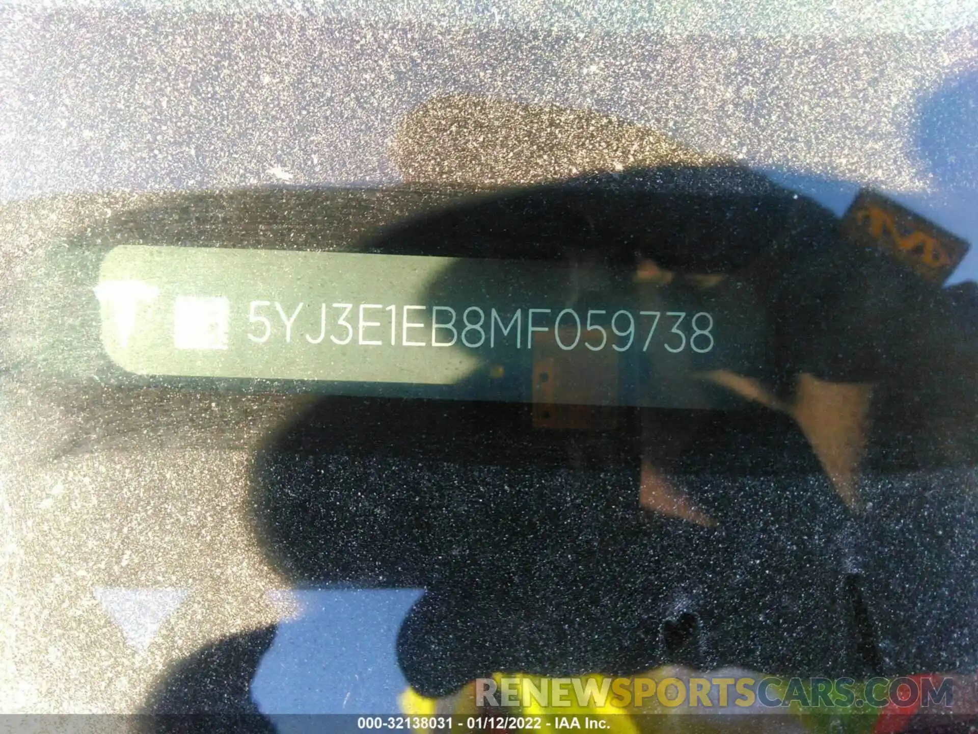 9 Фотография поврежденного автомобиля 5YJ3E1EB8MF059738 TESLA MODEL 3 2021