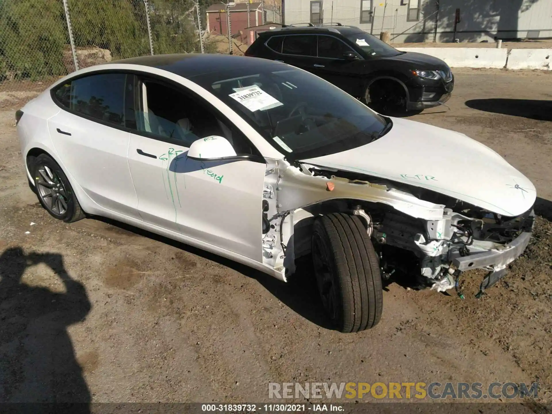 1 Photograph of a damaged car 5YJ3E1EB8MF071632 TESLA MODEL 3 2021