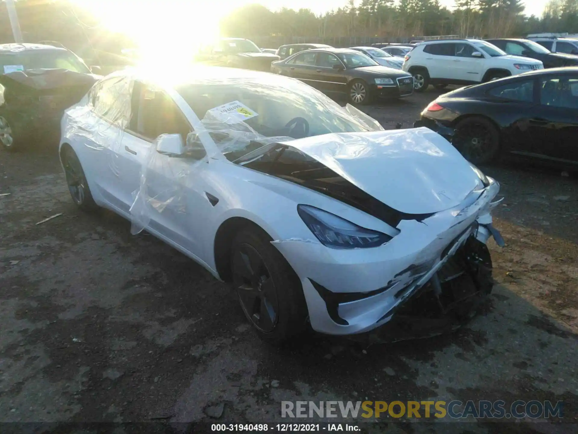 1 Photograph of a damaged car 5YJ3E1EB8MF849413 TESLA MODEL 3 2021