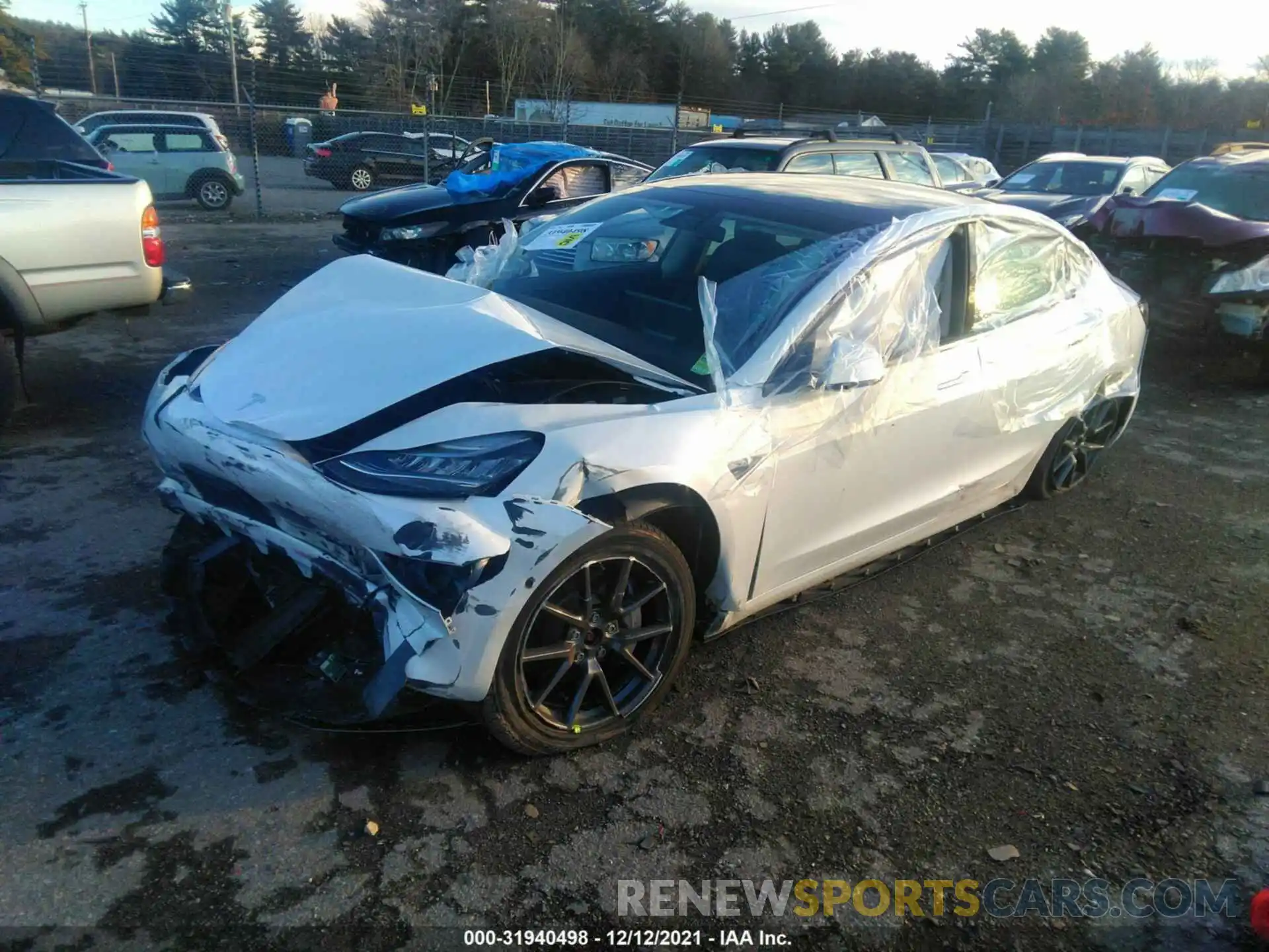 2 Photograph of a damaged car 5YJ3E1EB8MF849413 TESLA MODEL 3 2021