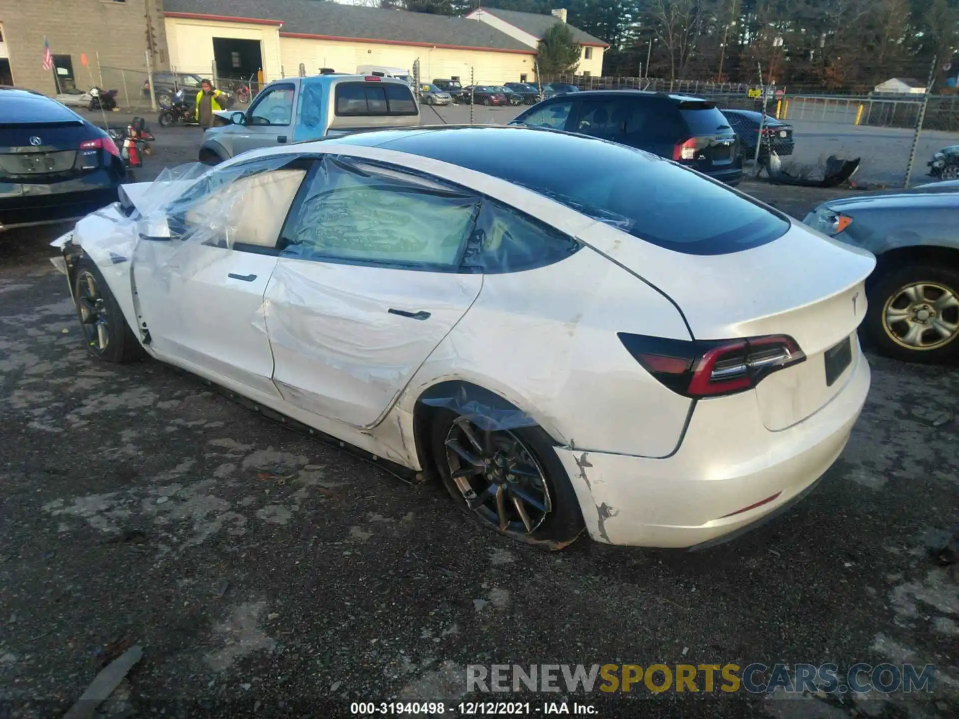 3 Photograph of a damaged car 5YJ3E1EB8MF849413 TESLA MODEL 3 2021