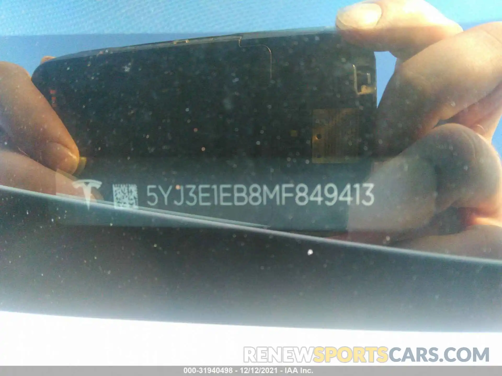 9 Photograph of a damaged car 5YJ3E1EB8MF849413 TESLA MODEL 3 2021