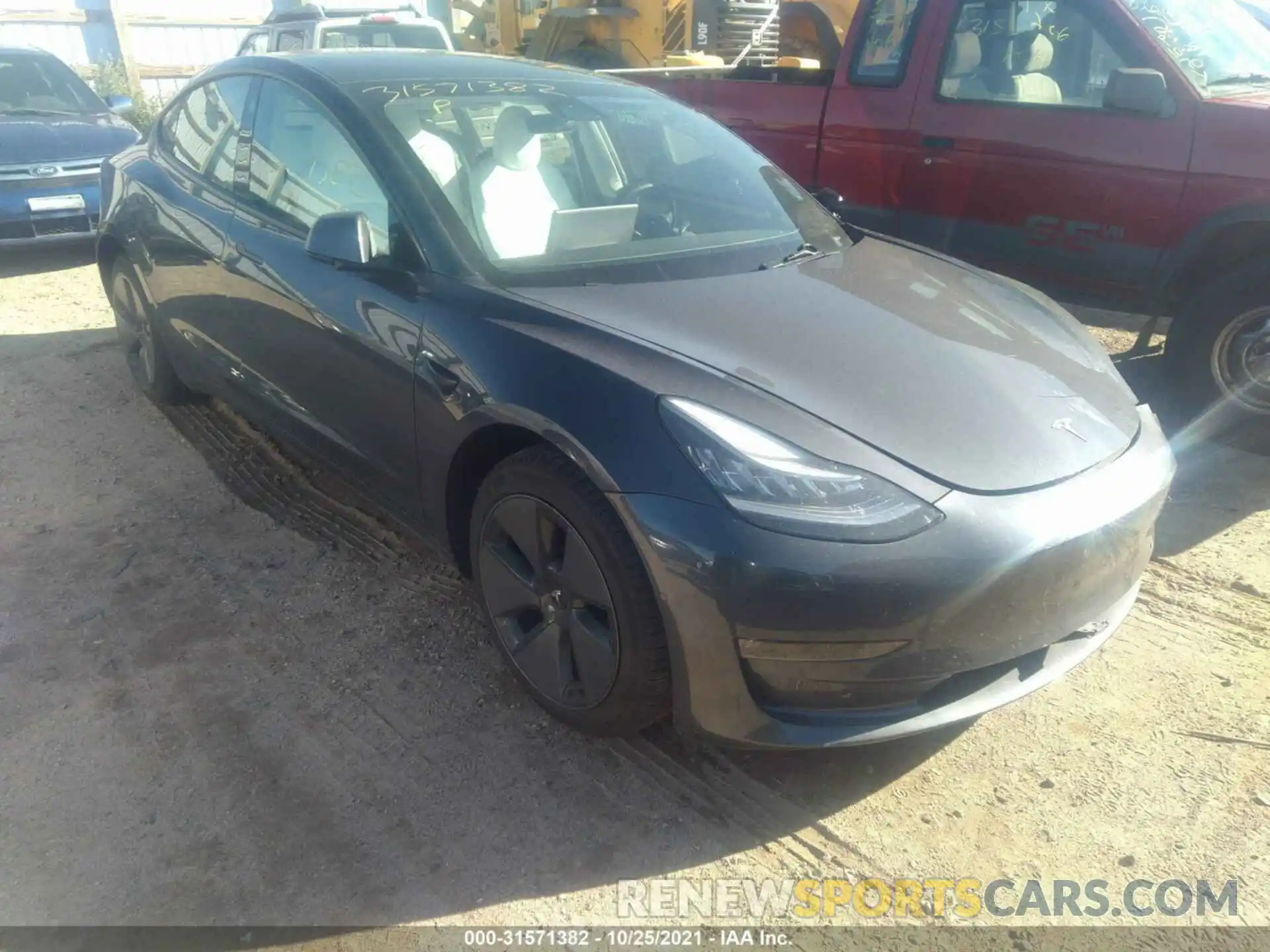 1 Photograph of a damaged car 5YJ3E1EB8MF852666 TESLA MODEL 3 2021