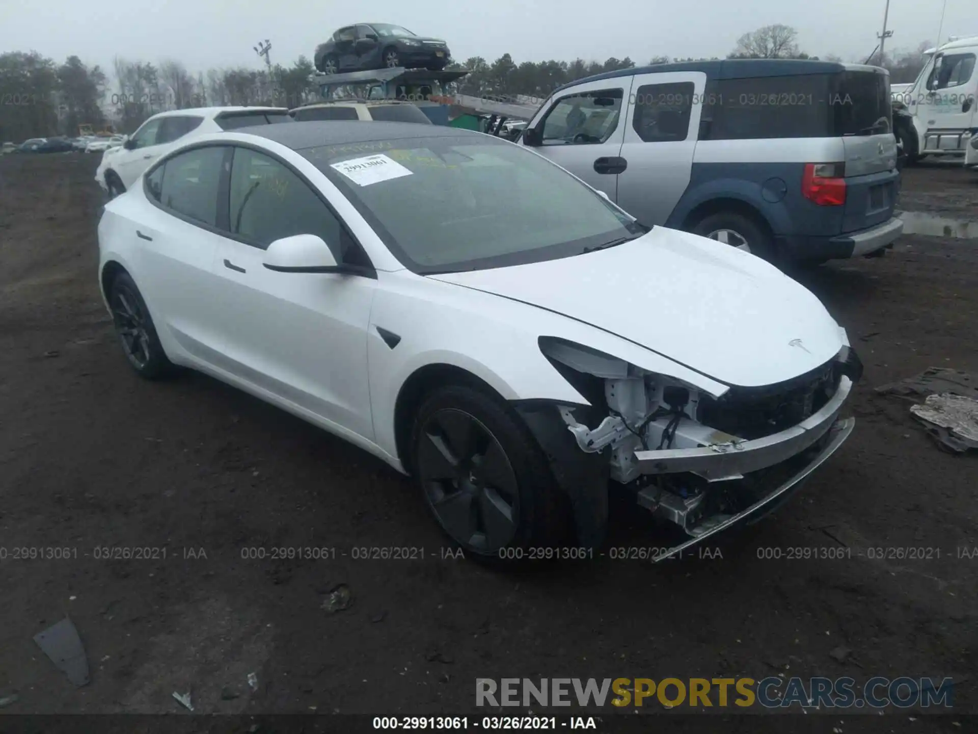 1 Photograph of a damaged car 5YJ3E1EB8MF855485 TESLA MODEL 3 2021