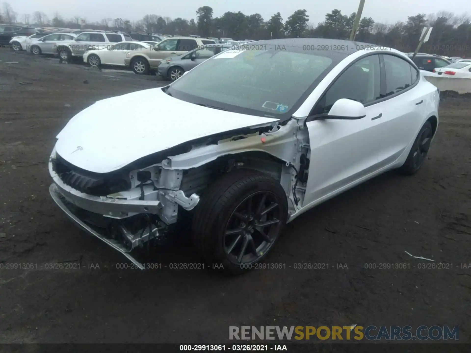 2 Photograph of a damaged car 5YJ3E1EB8MF855485 TESLA MODEL 3 2021