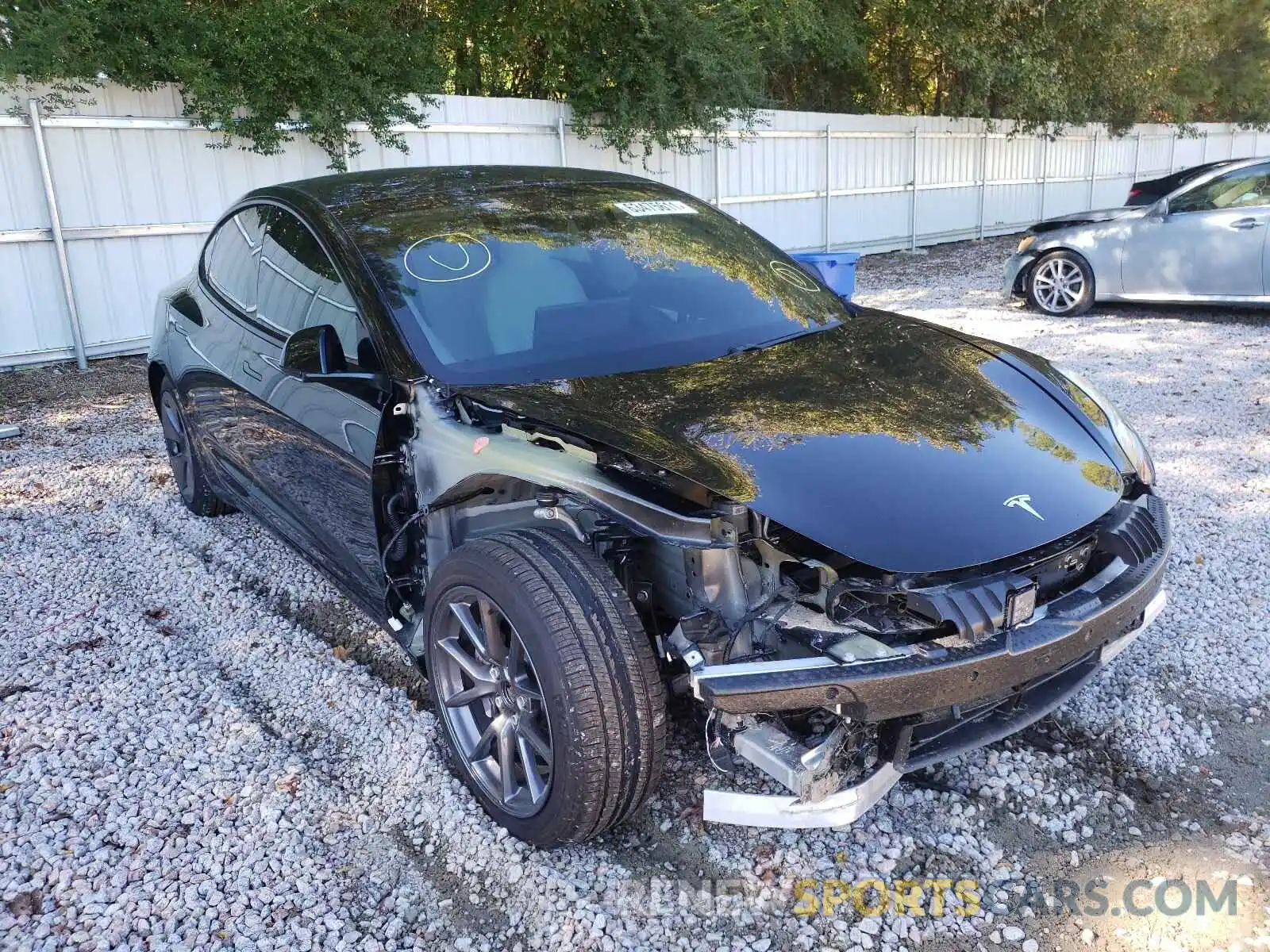 1 Photograph of a damaged car 5YJ3E1EB8MF855793 TESLA MODEL 3 2021