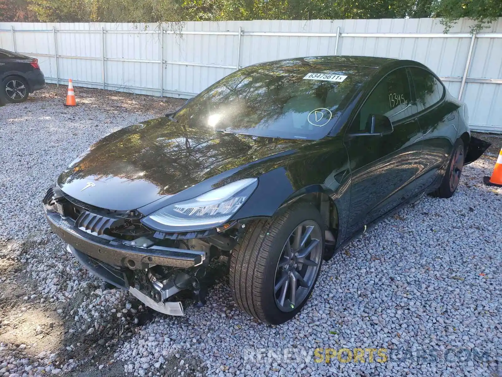 2 Photograph of a damaged car 5YJ3E1EB8MF855793 TESLA MODEL 3 2021