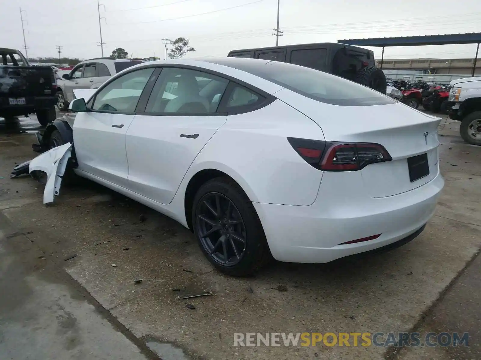 3 Photograph of a damaged car 5YJ3E1EB8MF858595 TESLA MODEL 3 2021