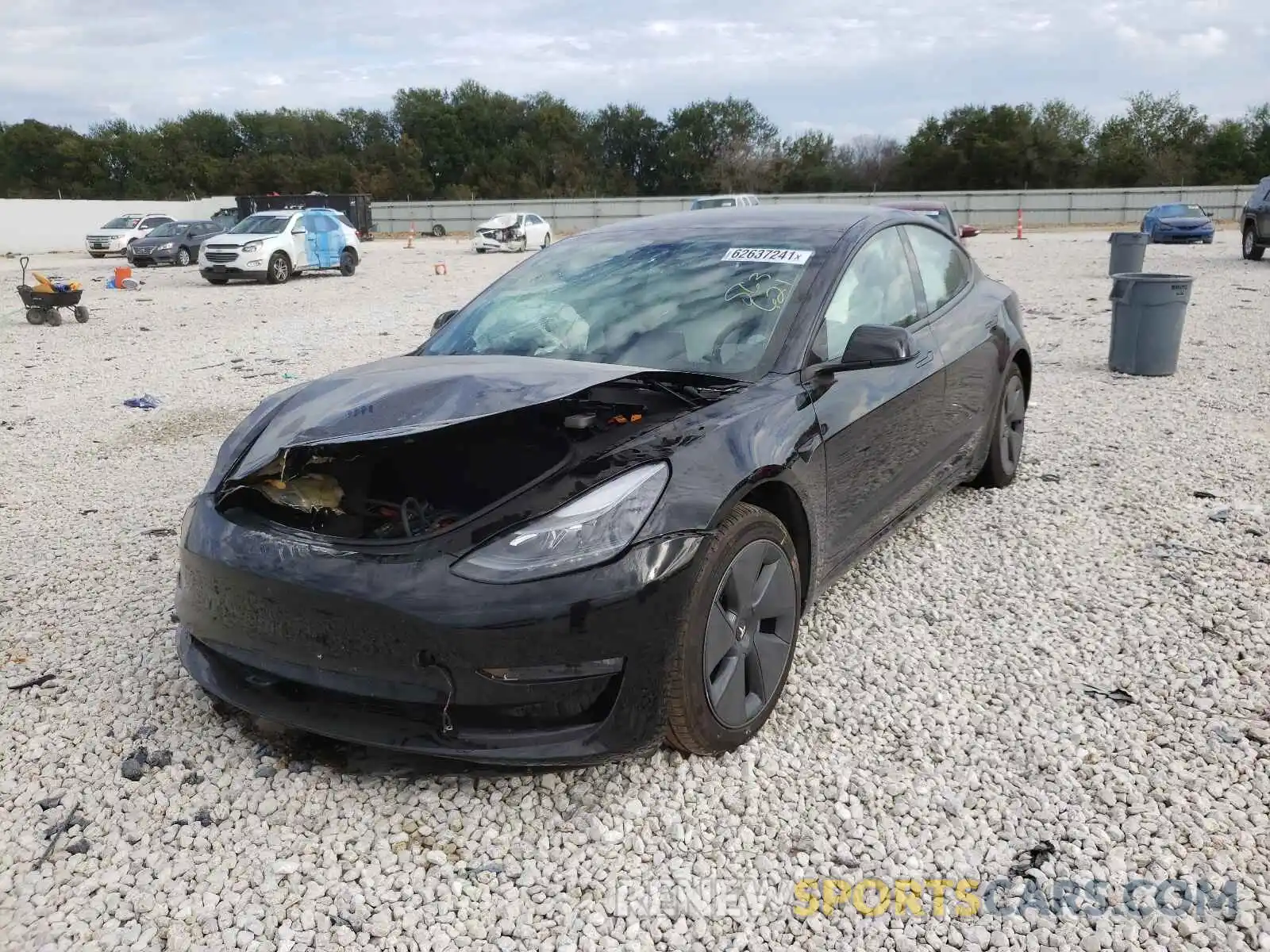 2 Photograph of a damaged car 5YJ3E1EB8MF863621 TESLA MODEL 3 2021