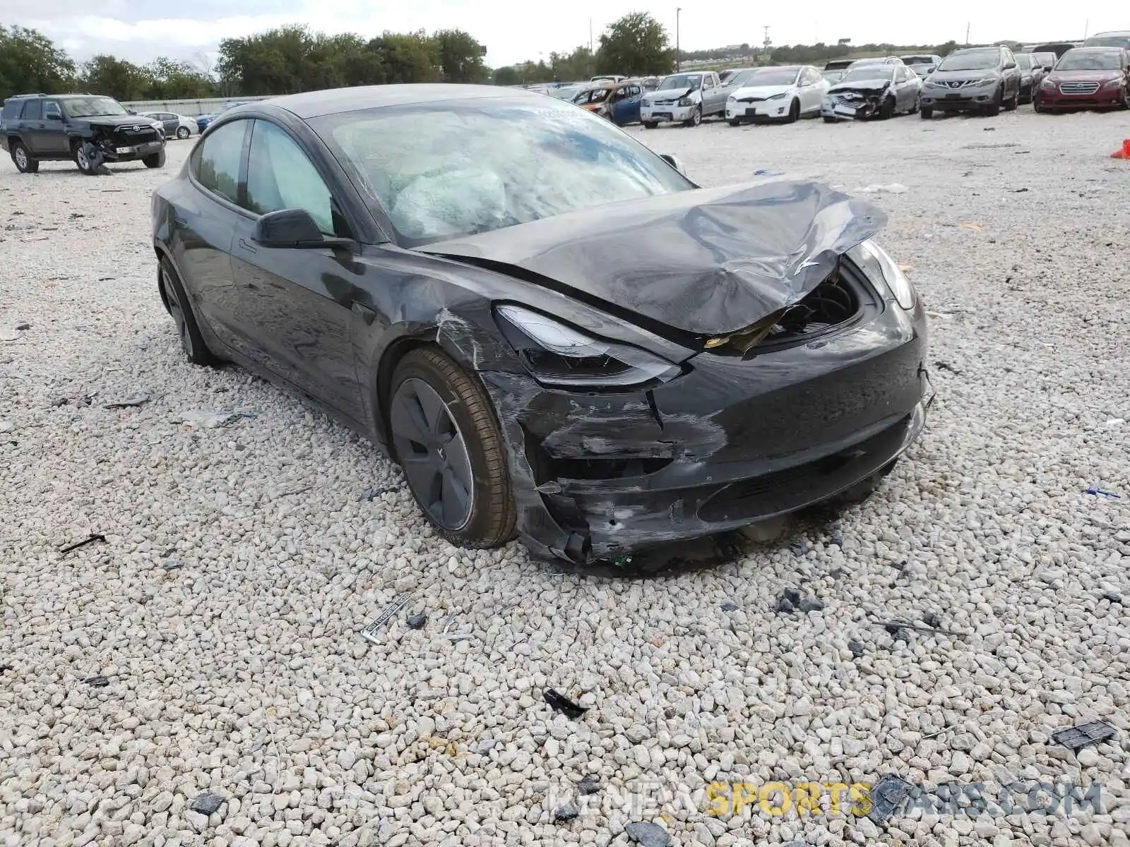 9 Photograph of a damaged car 5YJ3E1EB8MF863621 TESLA MODEL 3 2021