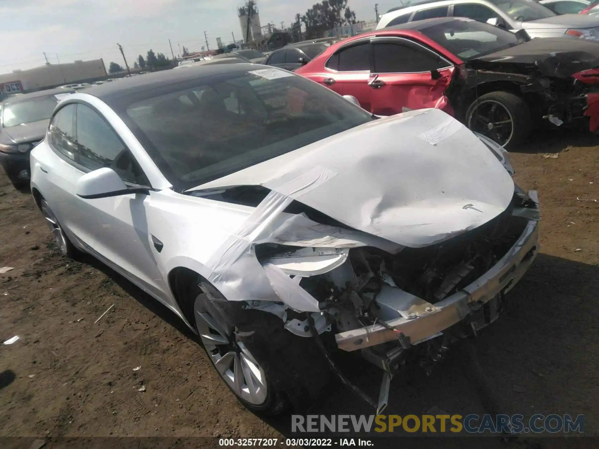 1 Photograph of a damaged car 5YJ3E1EB8MF868799 TESLA MODEL 3 2021