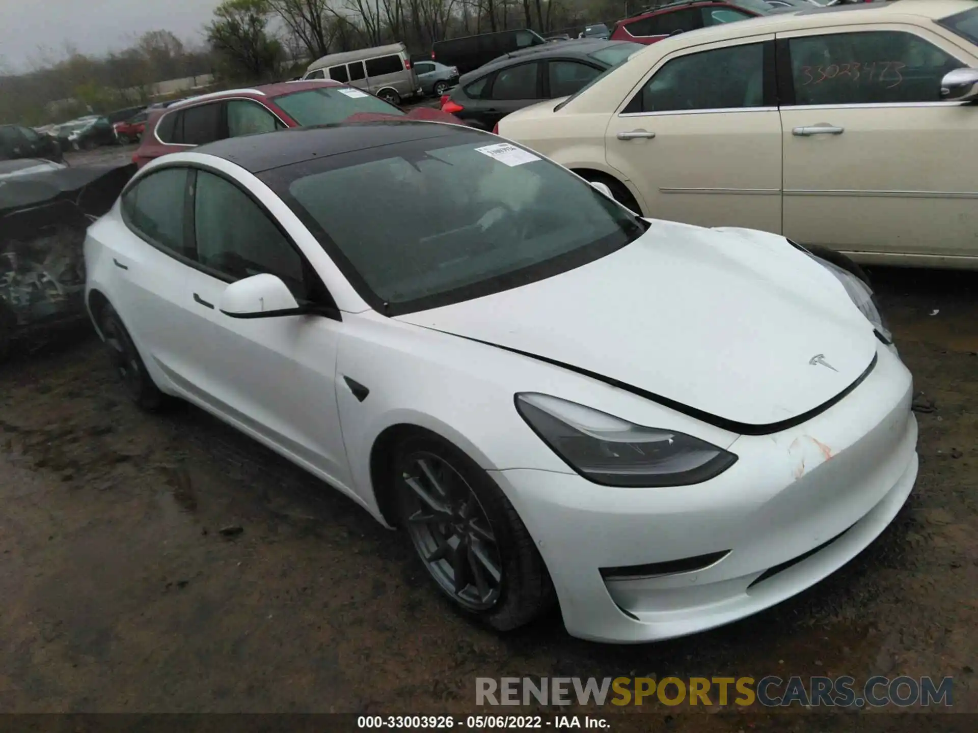 1 Фотография поврежденного автомобиля 5YJ3E1EB8MF872366 TESLA MODEL 3 2021