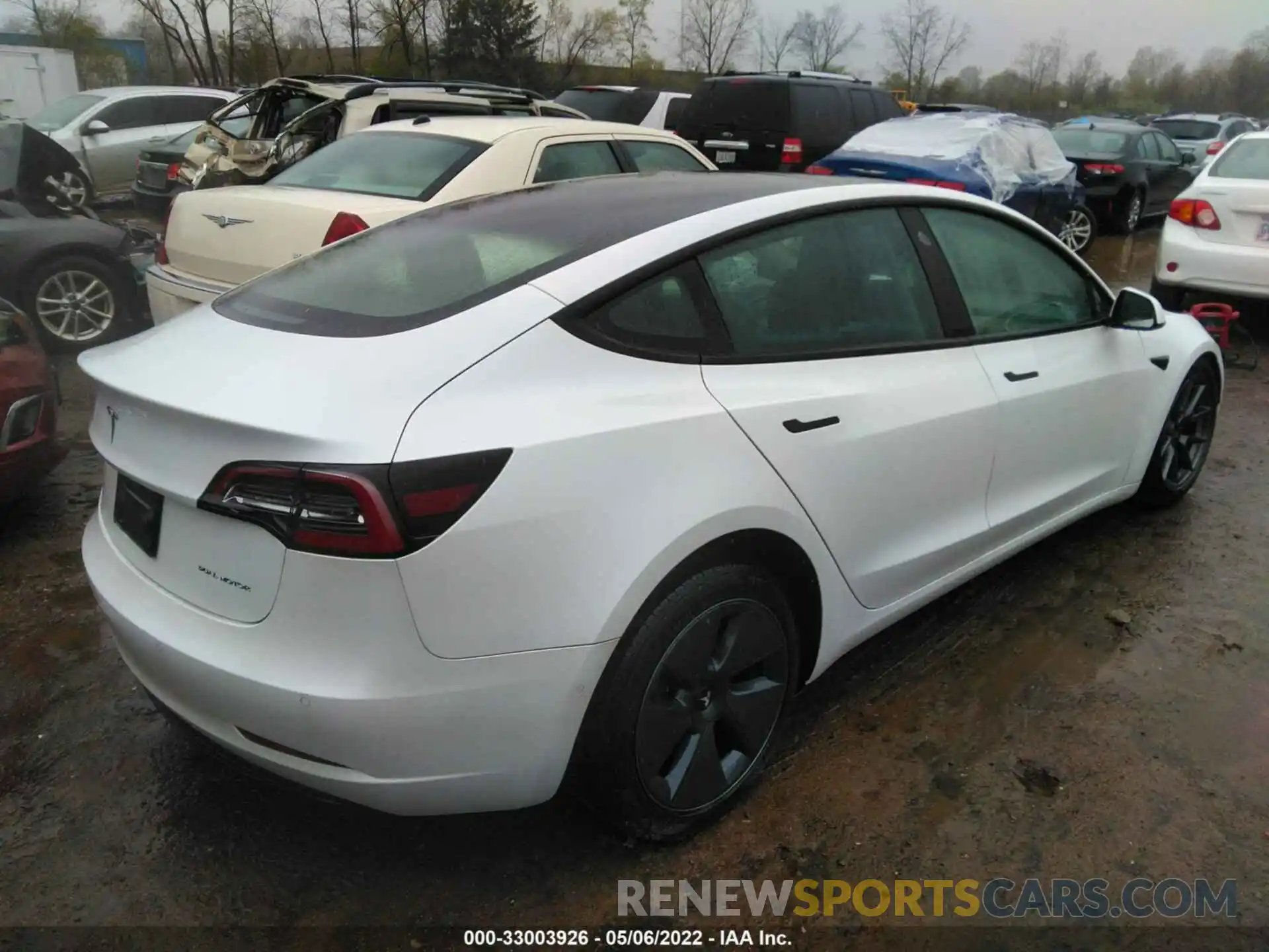 4 Фотография поврежденного автомобиля 5YJ3E1EB8MF872366 TESLA MODEL 3 2021