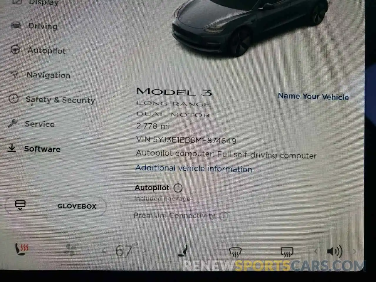 8 Photograph of a damaged car 5YJ3E1EB8MF874649 TESLA MODEL 3 2021