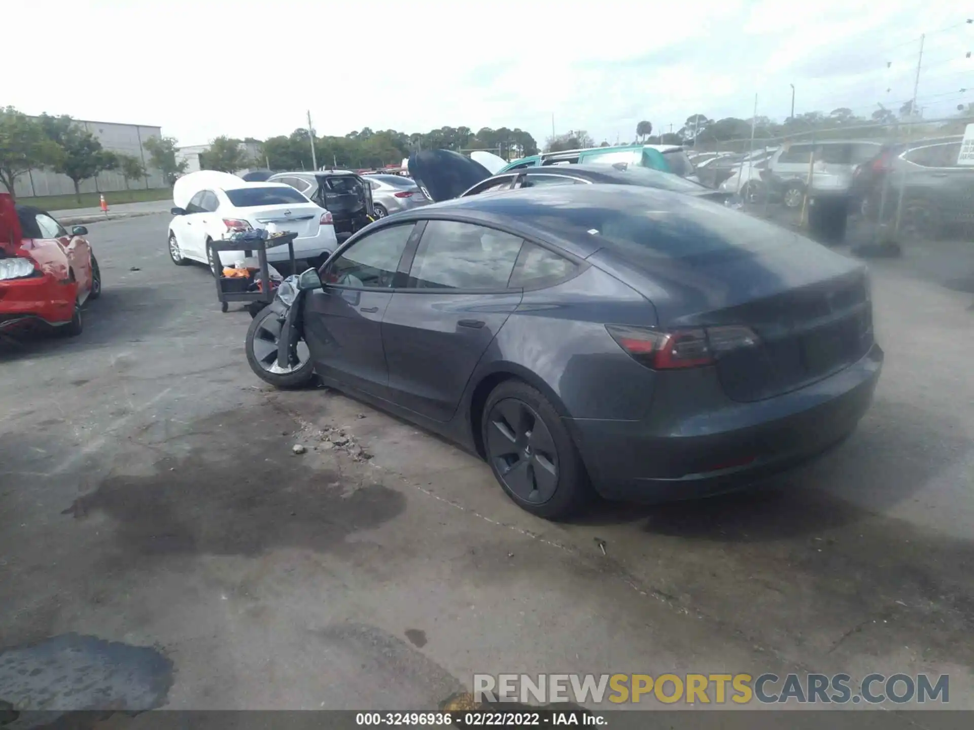 3 Photograph of a damaged car 5YJ3E1EB8MF902563 TESLA MODEL 3 2021