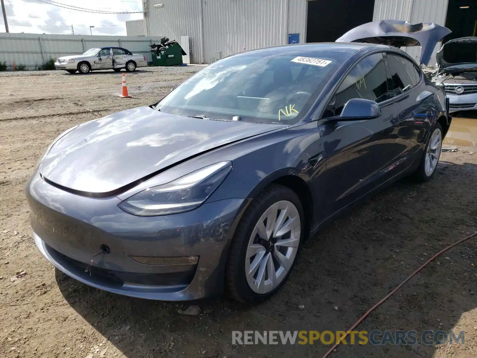 2 Photograph of a damaged car 5YJ3E1EB8MF902658 TESLA MODEL 3 2021