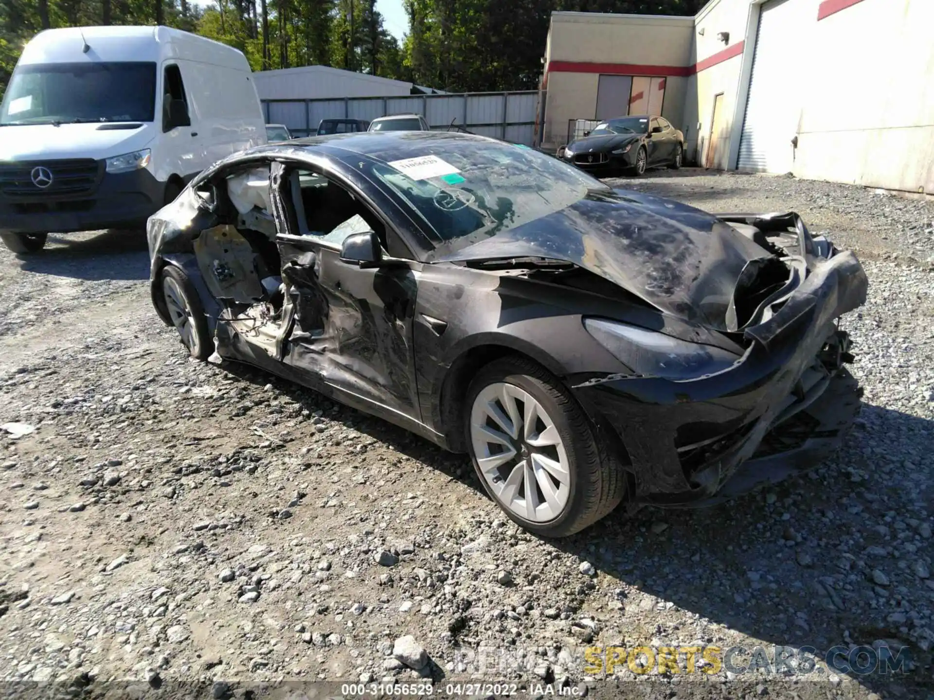 1 Photograph of a damaged car 5YJ3E1EB8MF924188 TESLA MODEL 3 2021