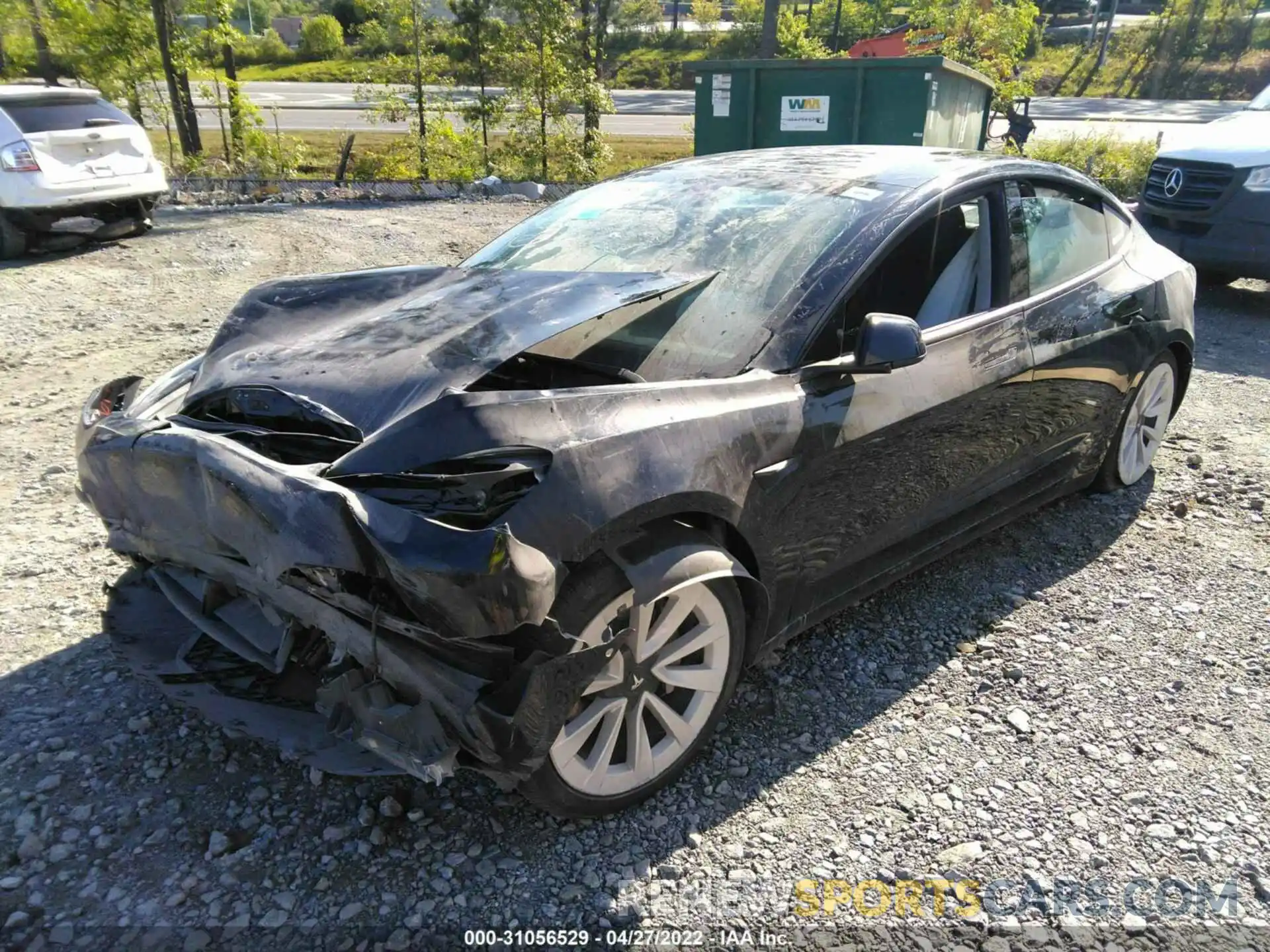 2 Photograph of a damaged car 5YJ3E1EB8MF924188 TESLA MODEL 3 2021