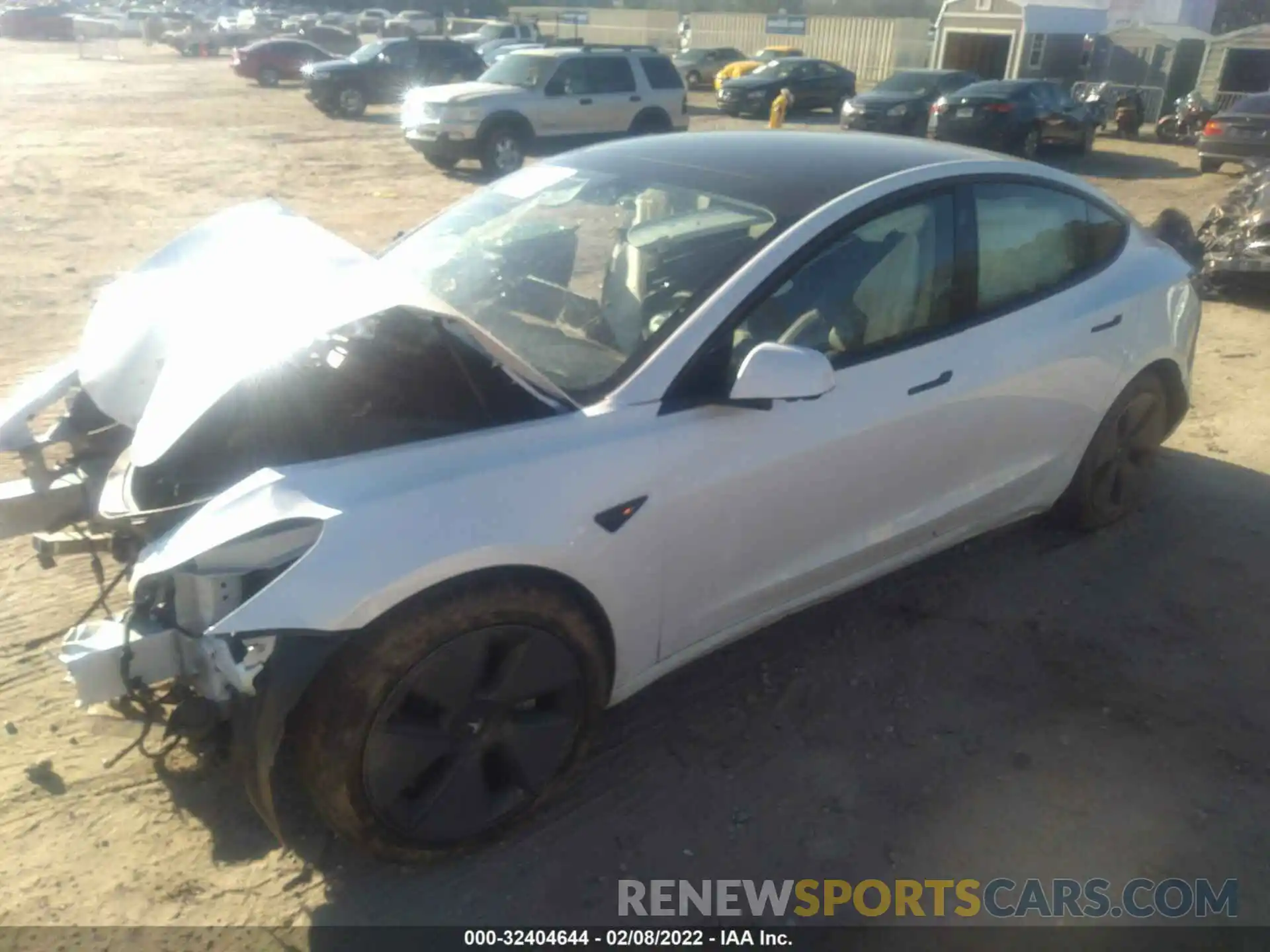 2 Photograph of a damaged car 5YJ3E1EB8MF924823 TESLA MODEL 3 2021