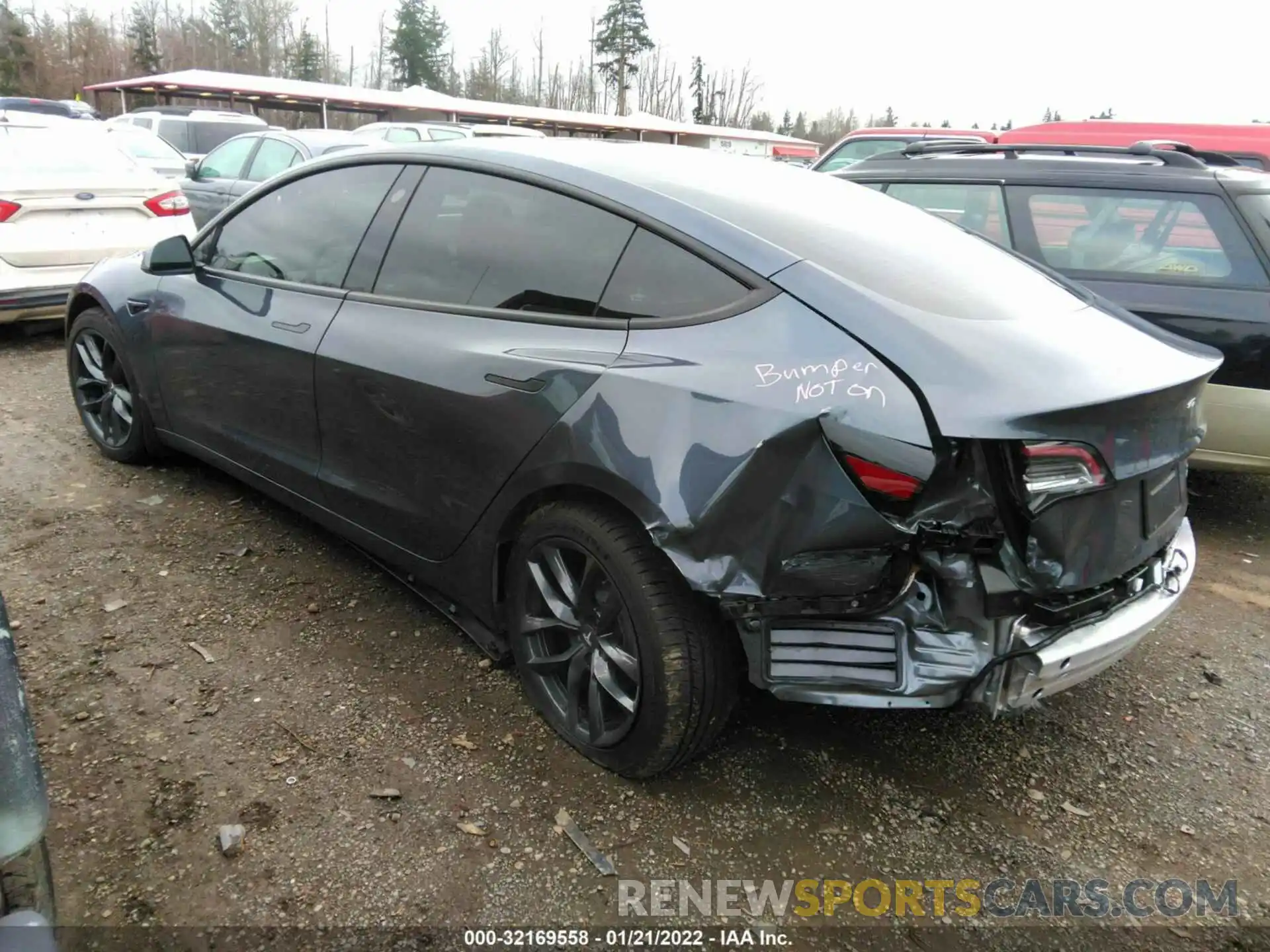 3 Photograph of a damaged car 5YJ3E1EB8MF927995 TESLA MODEL 3 2021