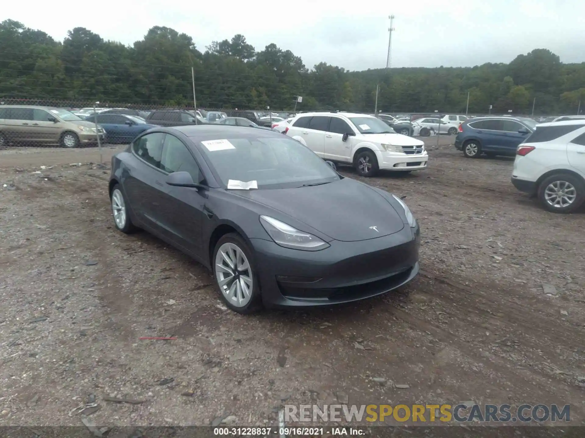 1 Photograph of a damaged car 5YJ3E1EB8MF960821 TESLA MODEL 3 2021