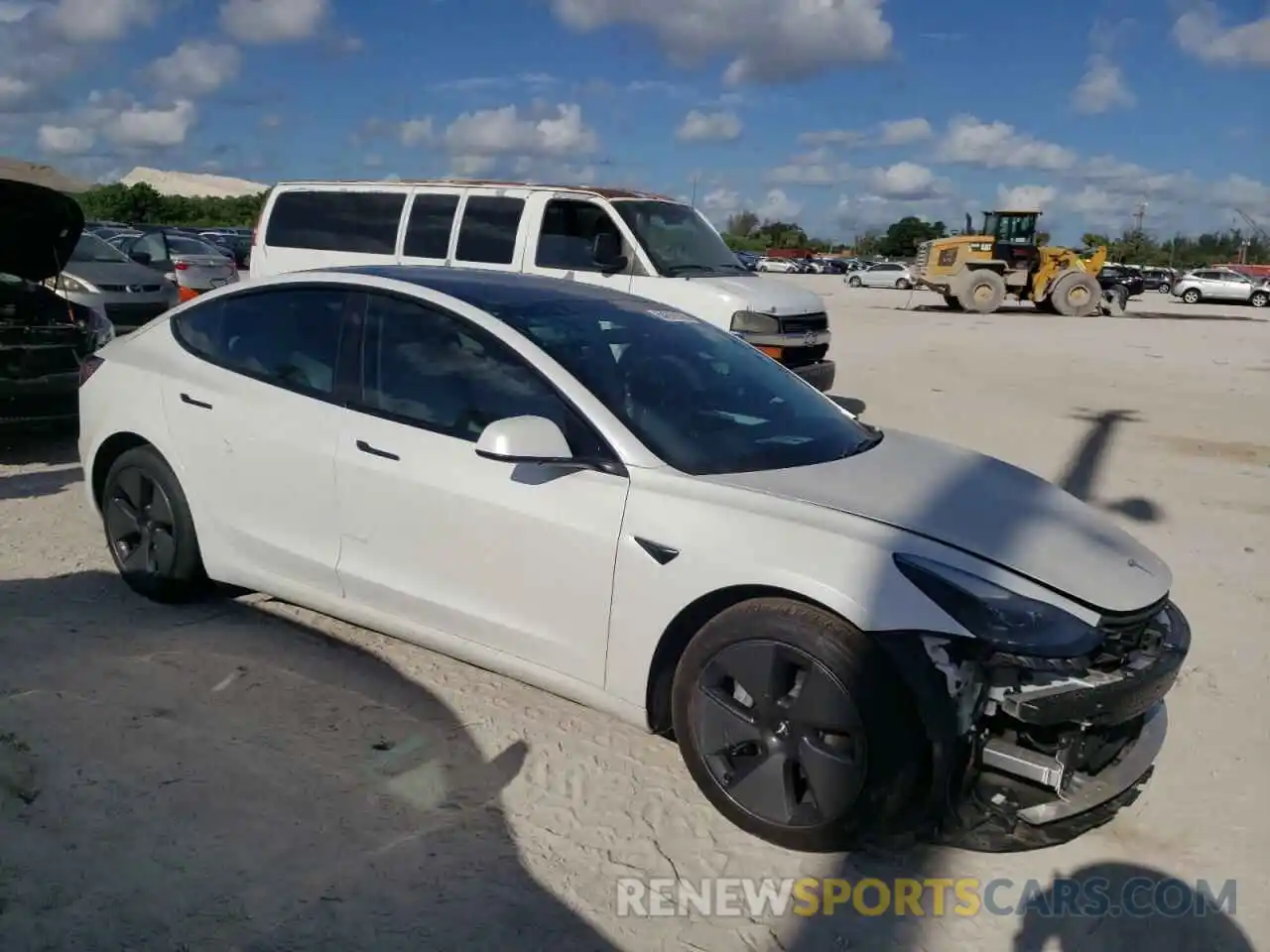 1 Photograph of a damaged car 5YJ3E1EB8MF992958 TESLA MODEL 3 2021