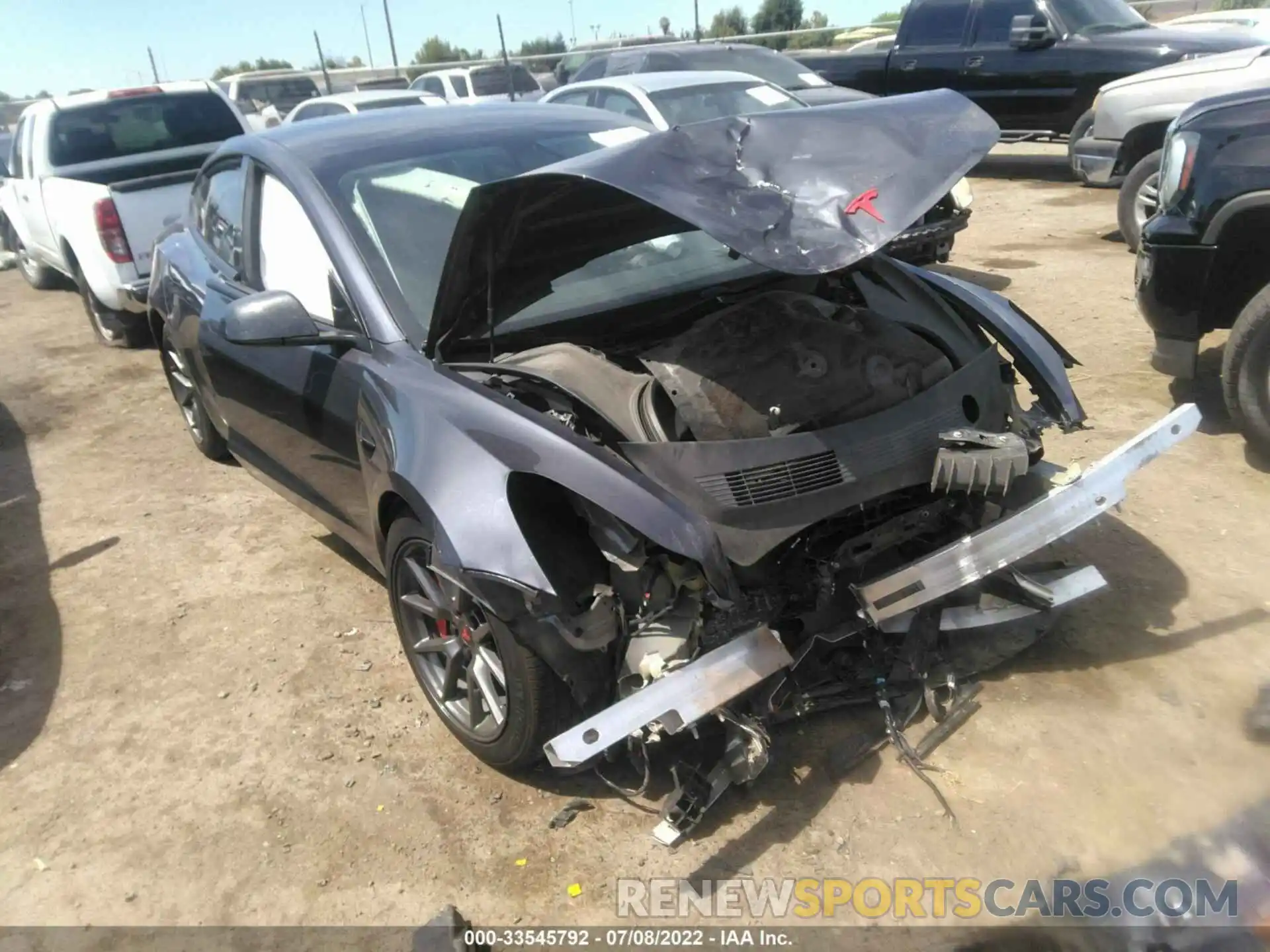 1 Photograph of a damaged car 5YJ3E1EB9MF003663 TESLA MODEL 3 2021