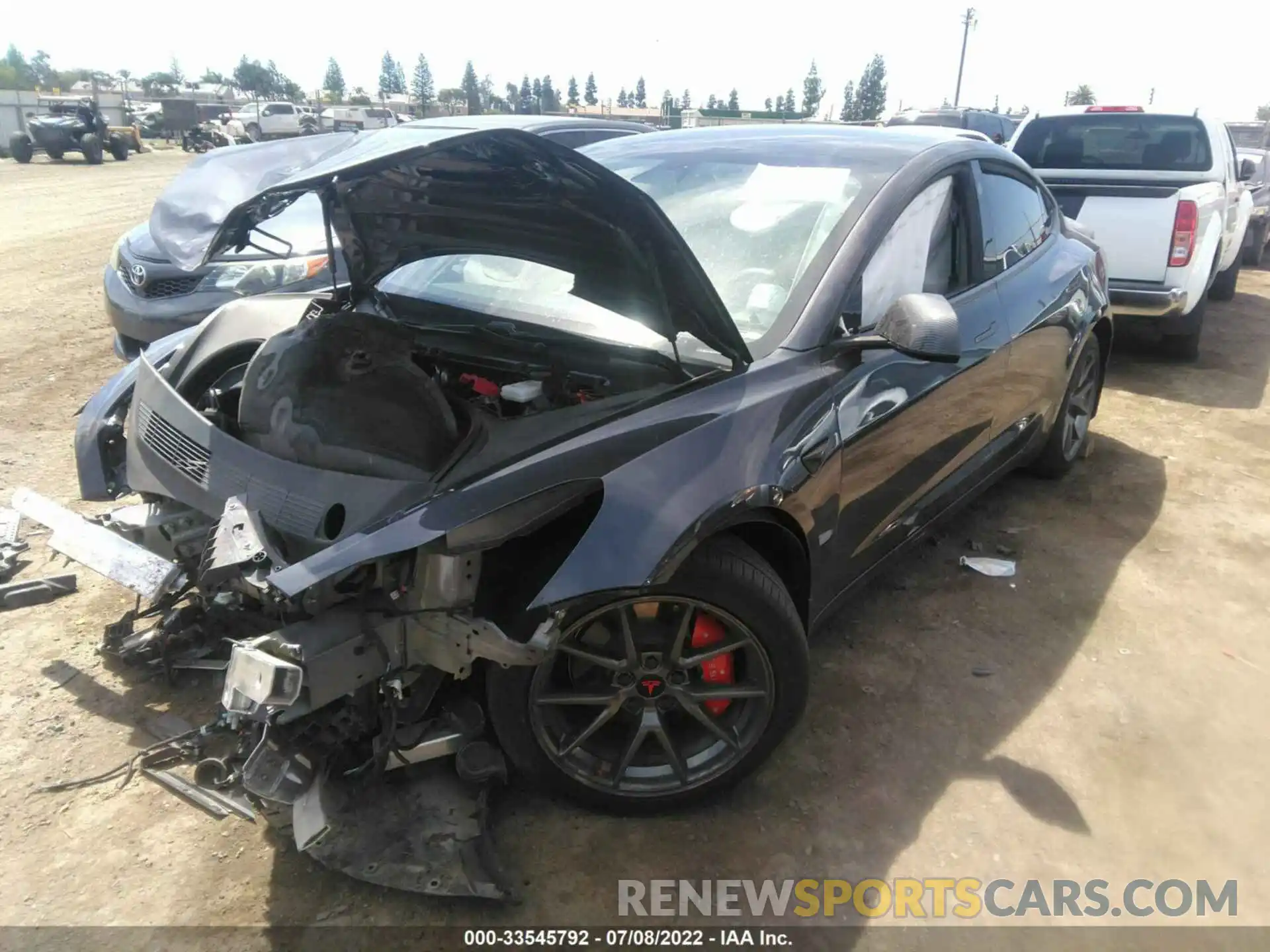 2 Photograph of a damaged car 5YJ3E1EB9MF003663 TESLA MODEL 3 2021