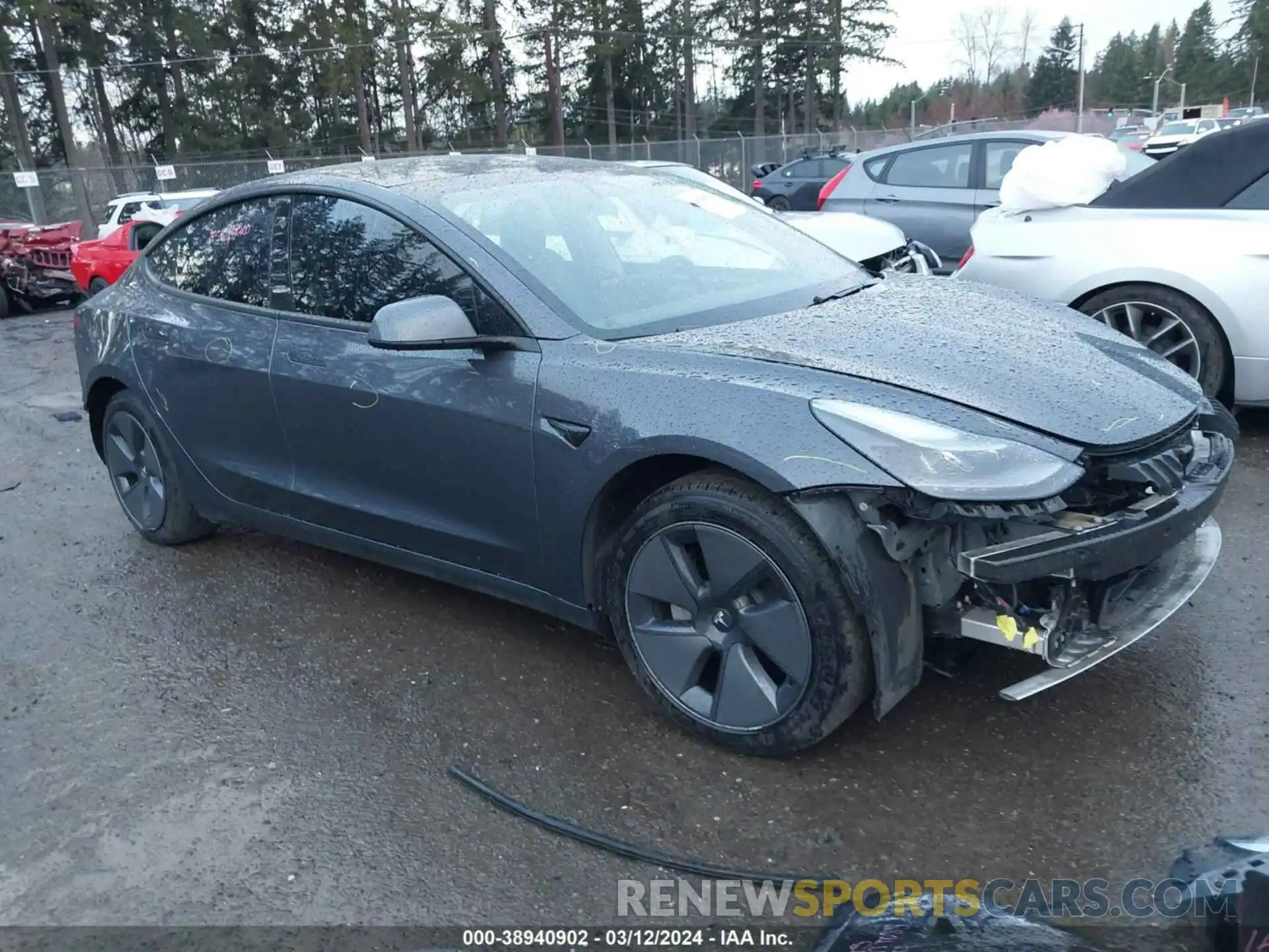 1 Photograph of a damaged car 5YJ3E1EB9MF006823 TESLA MODEL 3 2021