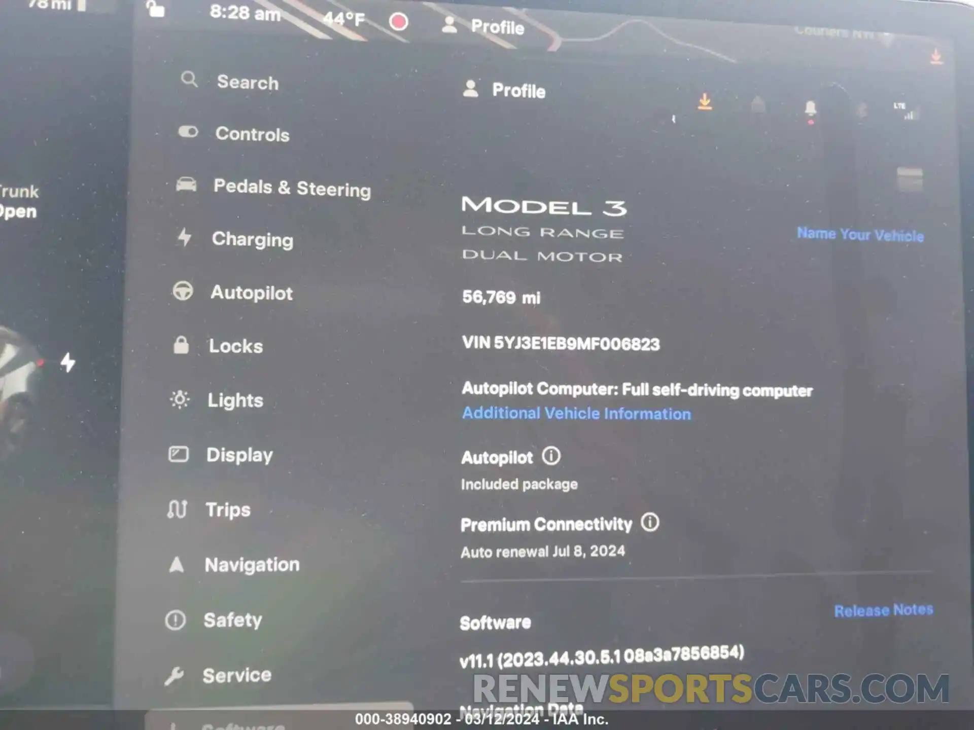 7 Photograph of a damaged car 5YJ3E1EB9MF006823 TESLA MODEL 3 2021