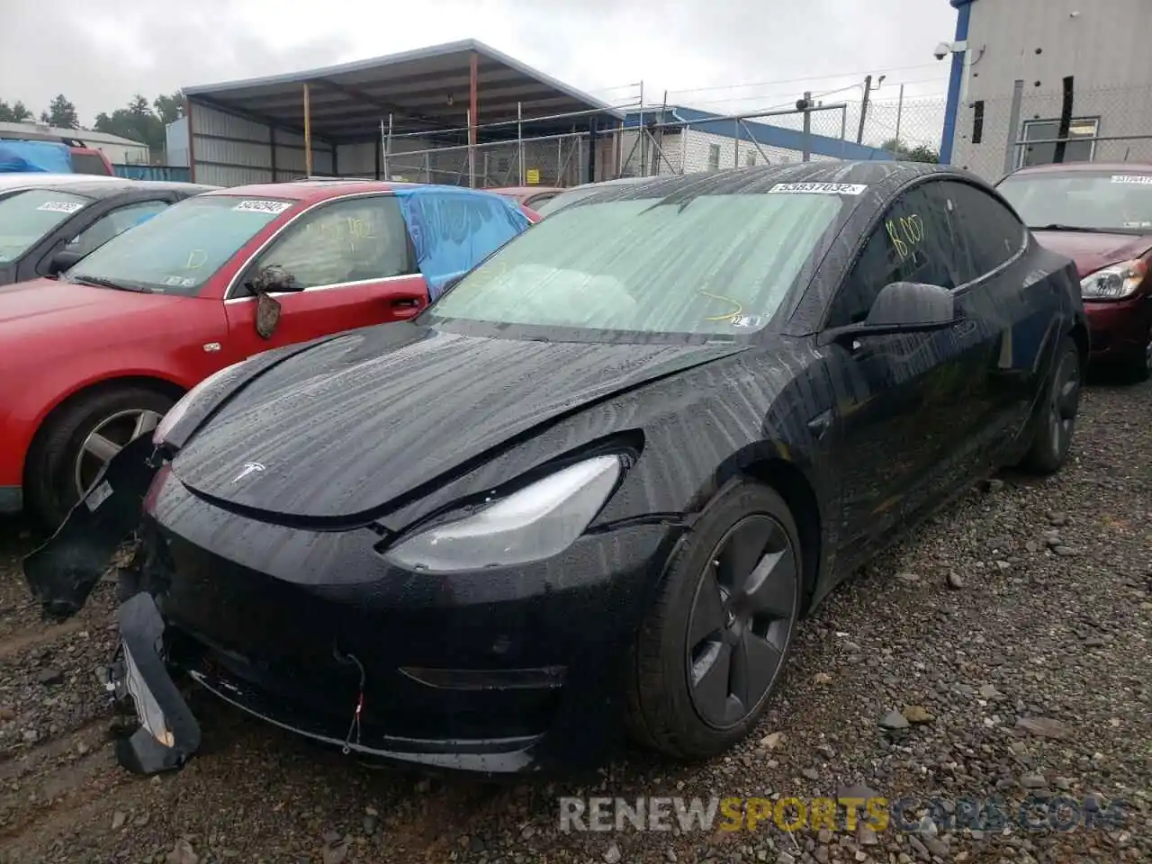 2 Фотография поврежденного автомобиля 5YJ3E1EB9MF012850 TESLA MODEL 3 2021