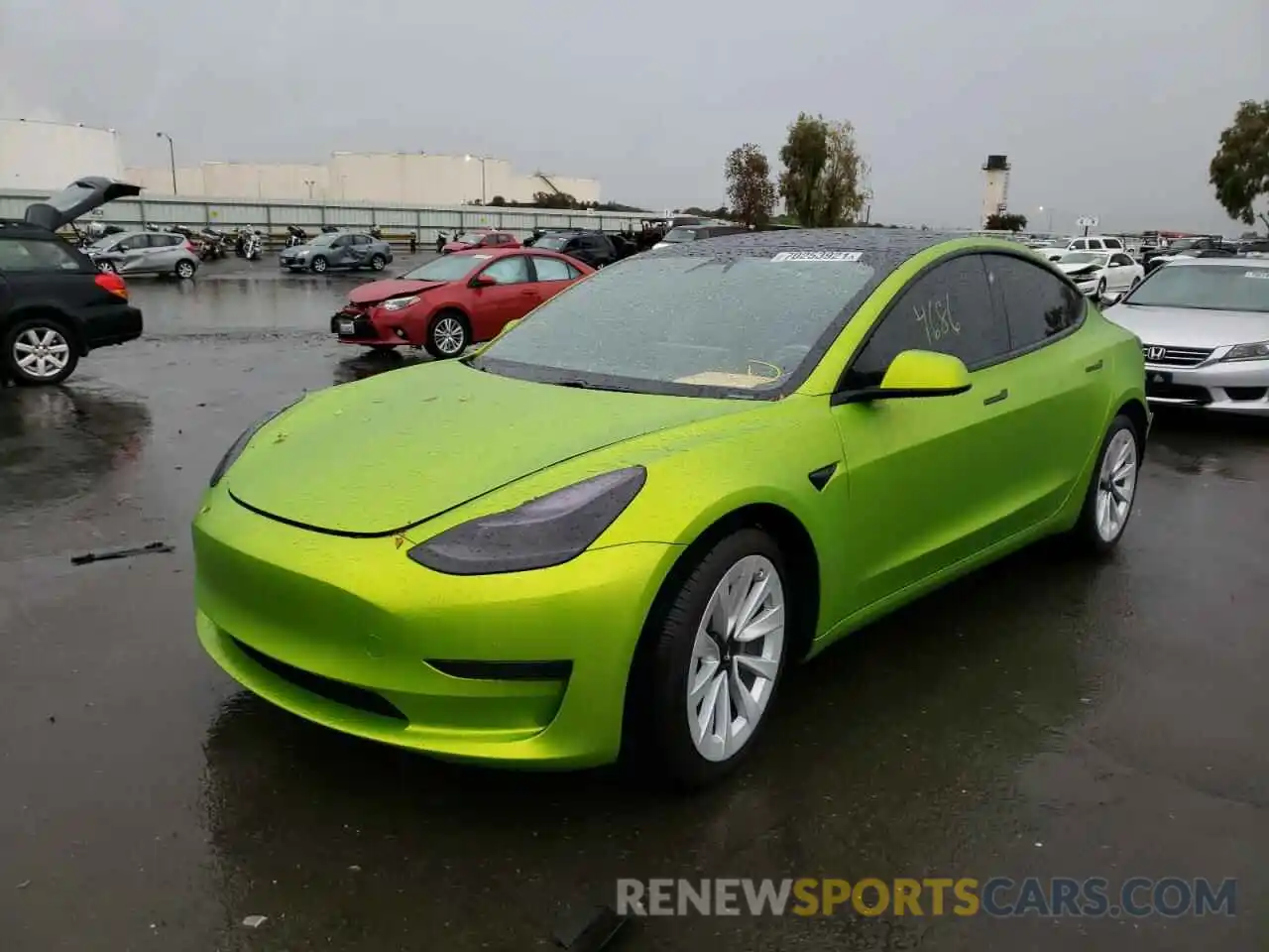 2 Фотография поврежденного автомобиля 5YJ3E1EB9MF013108 TESLA MODEL 3 2021