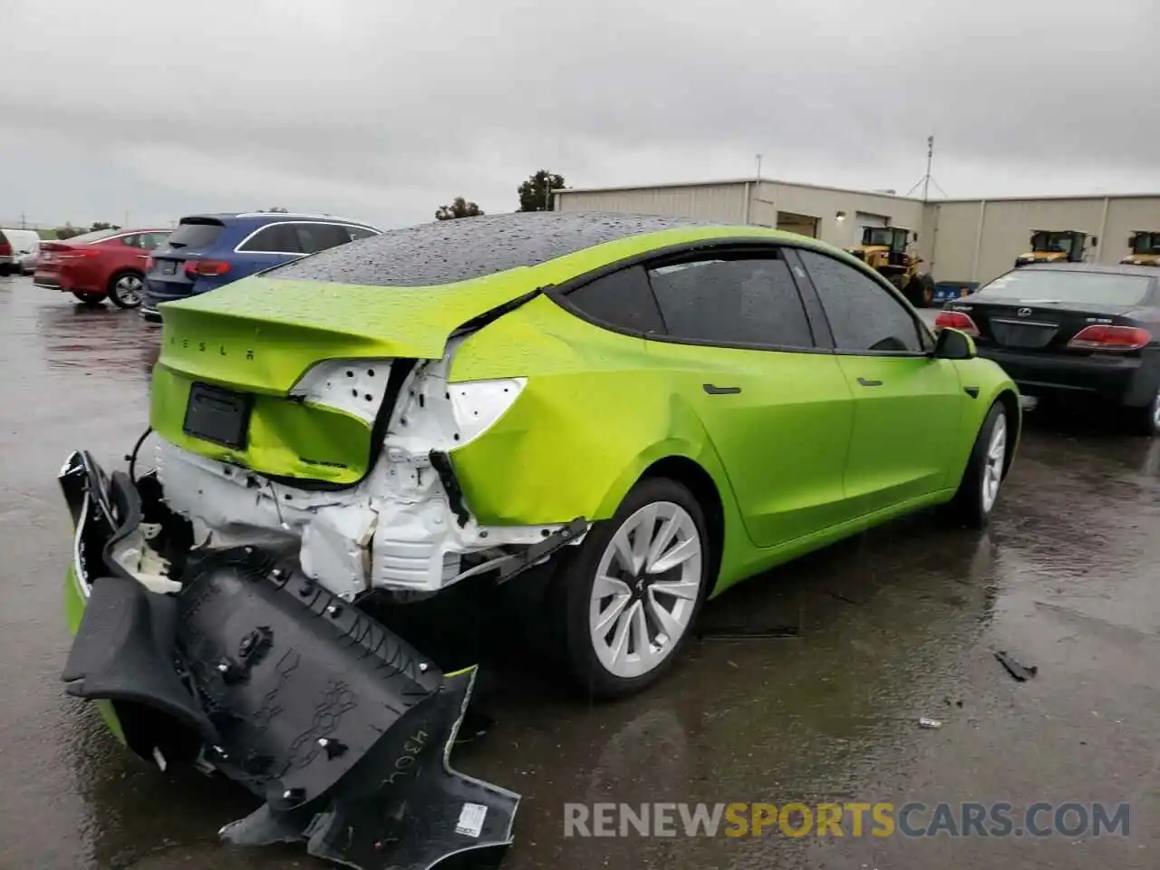 4 Photograph of a damaged car 5YJ3E1EB9MF013108 TESLA MODEL 3 2021