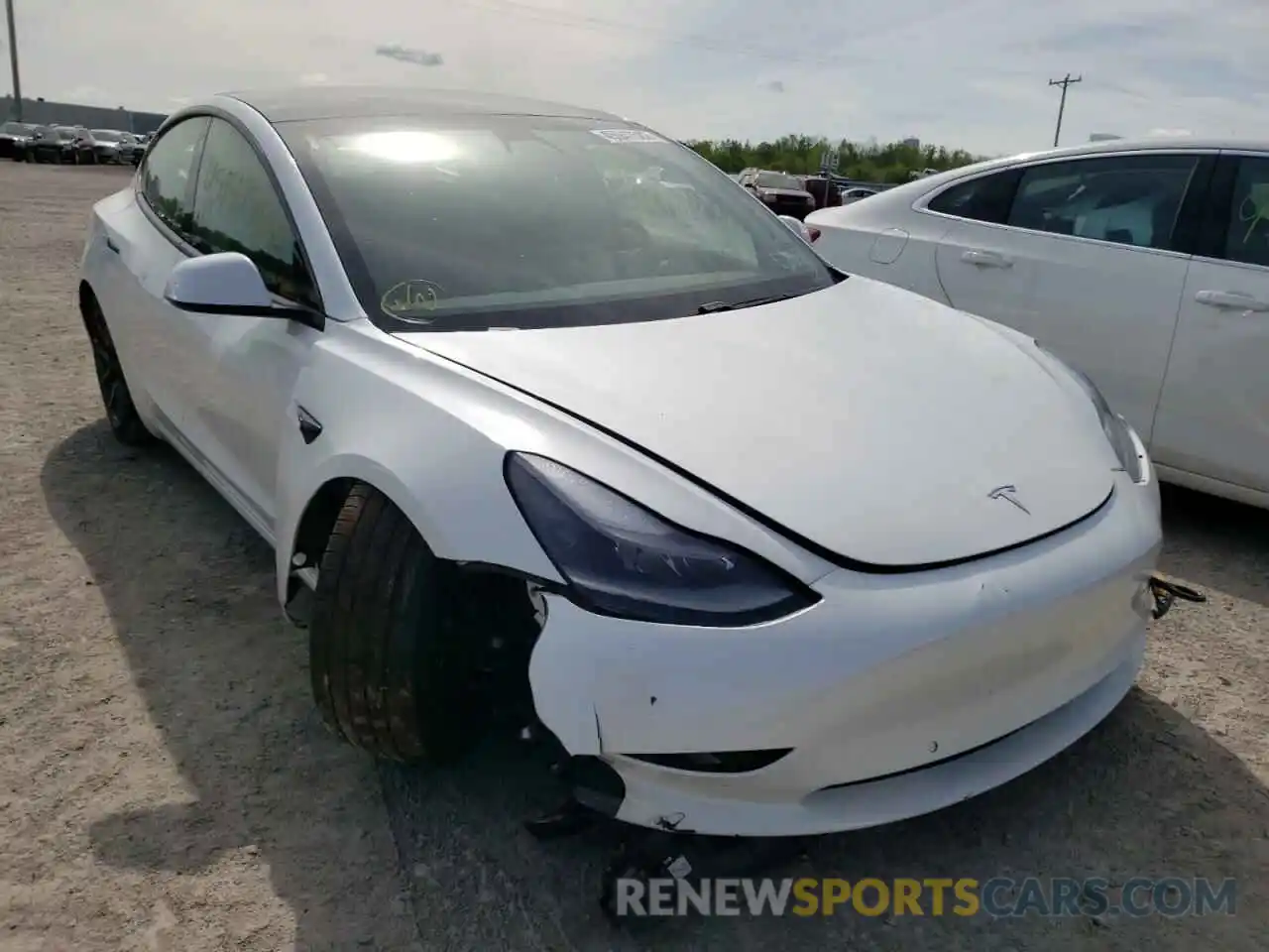 1 Photograph of a damaged car 5YJ3E1EB9MF045301 TESLA MODEL 3 2021