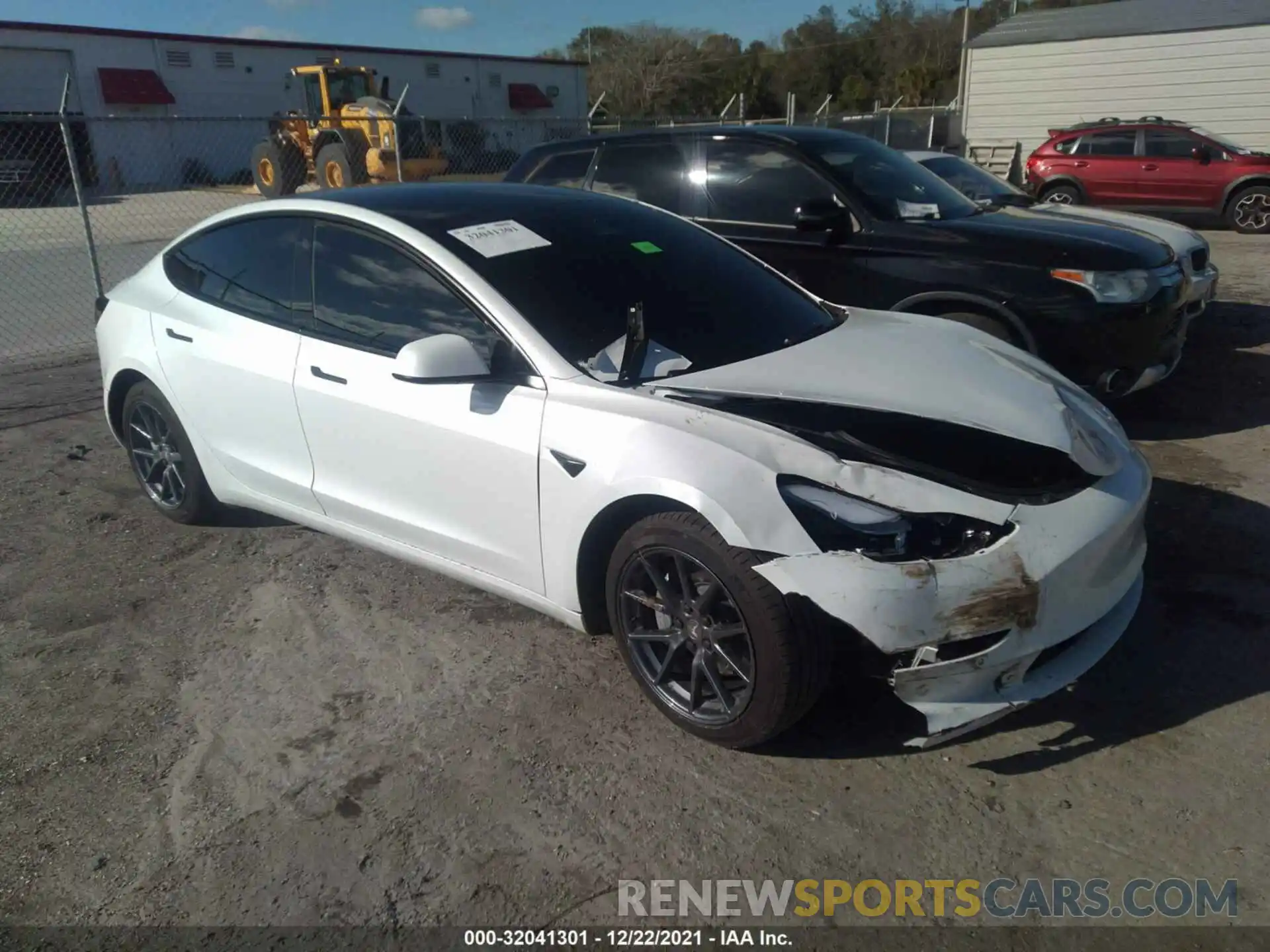 1 Photograph of a damaged car 5YJ3E1EB9MF047422 TESLA MODEL 3 2021