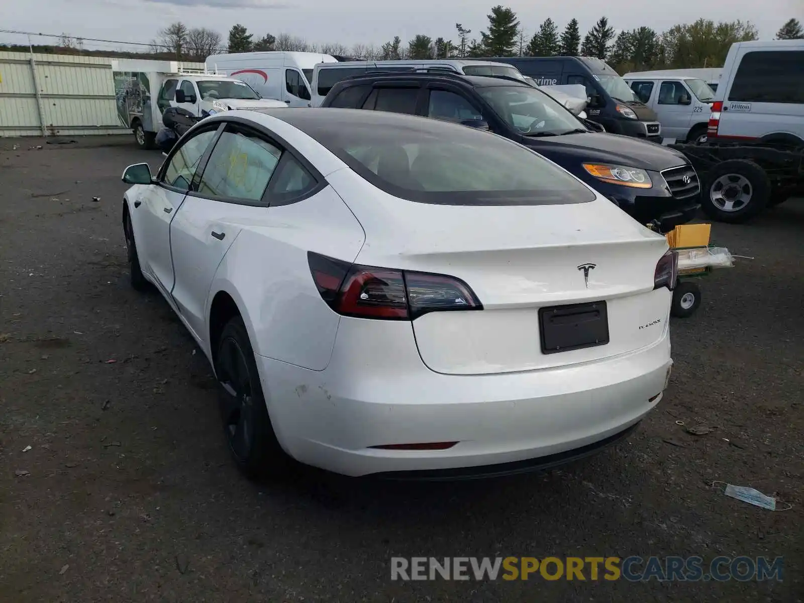 3 Photograph of a damaged car 5YJ3E1EB9MF055536 TESLA MODEL 3 2021