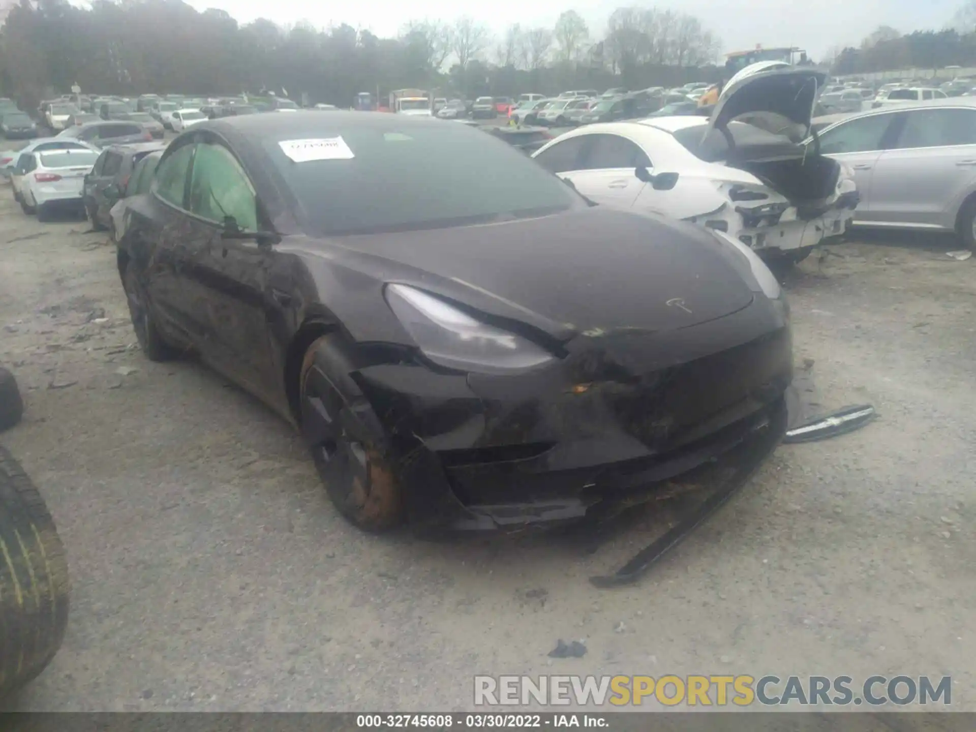 1 Photograph of a damaged car 5YJ3E1EB9MF062440 TESLA MODEL 3 2021