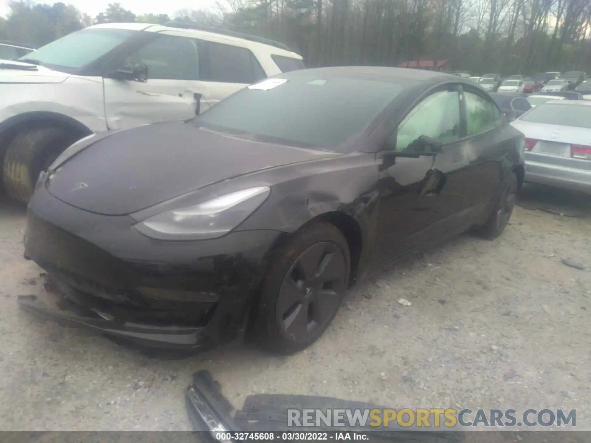 2 Photograph of a damaged car 5YJ3E1EB9MF062440 TESLA MODEL 3 2021