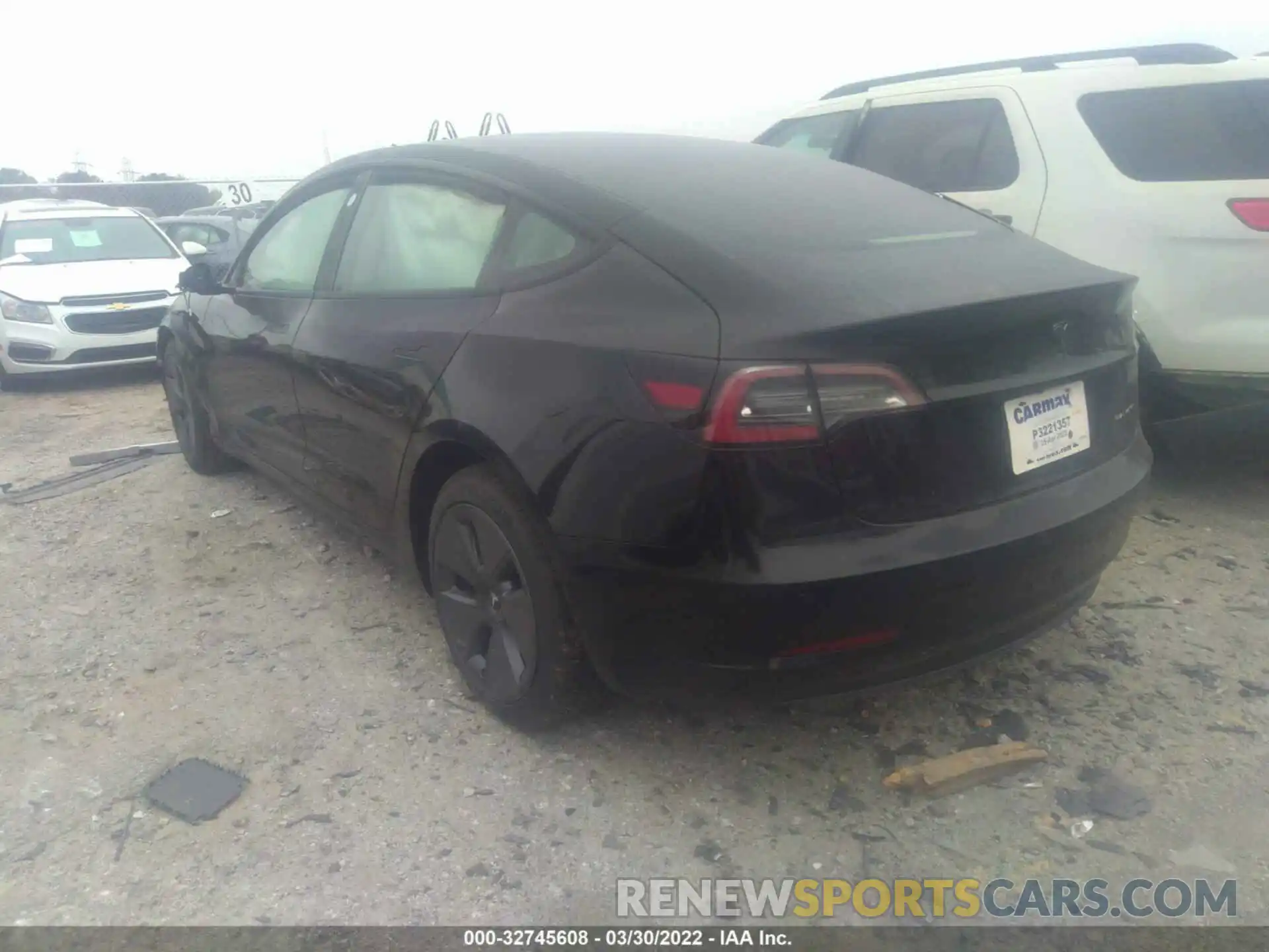 3 Photograph of a damaged car 5YJ3E1EB9MF062440 TESLA MODEL 3 2021