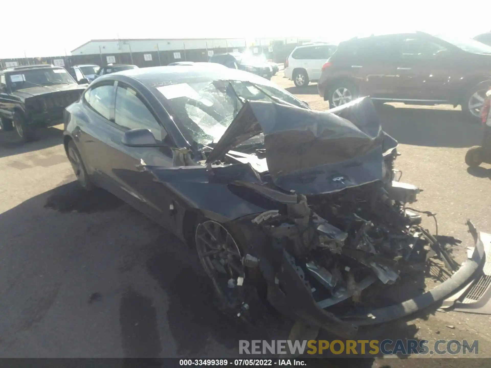 1 Photograph of a damaged car 5YJ3E1EB9MF069274 TESLA MODEL 3 2021