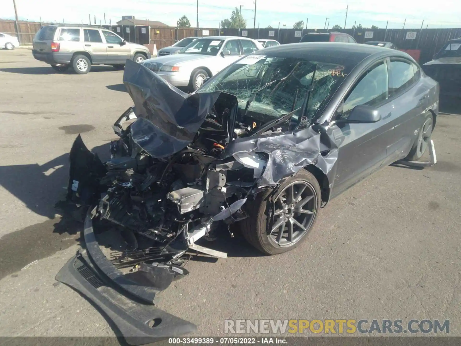 2 Photograph of a damaged car 5YJ3E1EB9MF069274 TESLA MODEL 3 2021