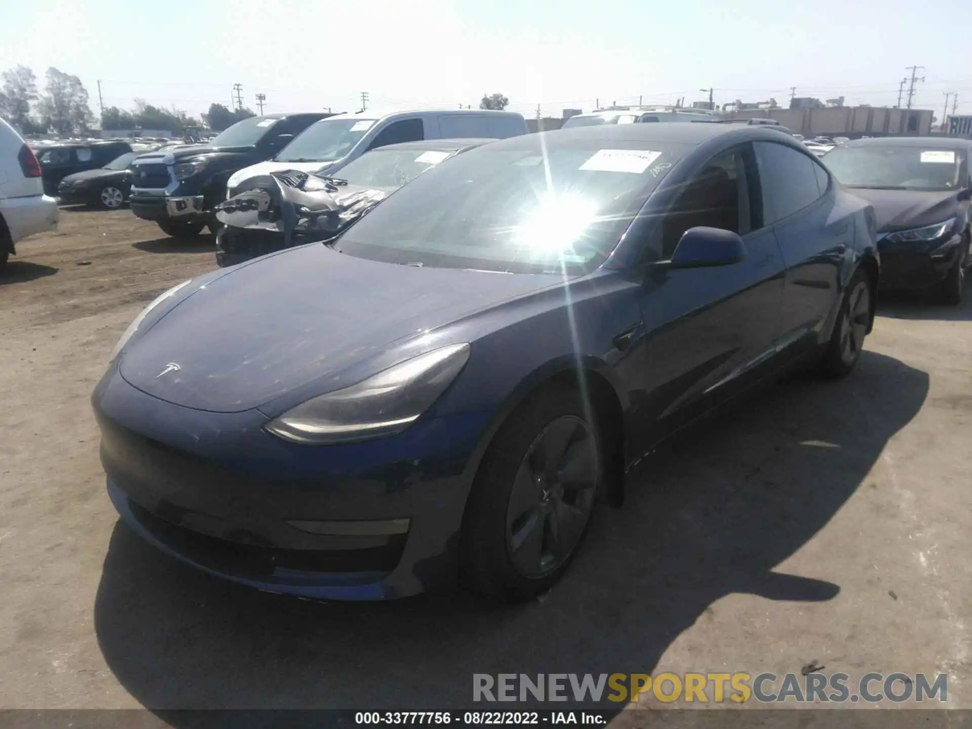 2 Photograph of a damaged car 5YJ3E1EB9MF072353 TESLA MODEL 3 2021