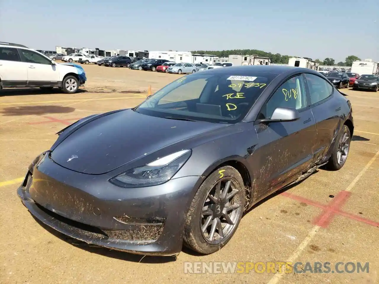 2 Фотография поврежденного автомобиля 5YJ3E1EB9MF093137 TESLA MODEL 3 2021