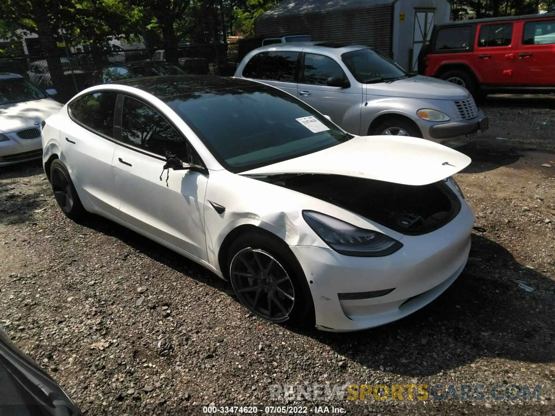 1 Фотография поврежденного автомобиля 5YJ3E1EB9MF836864 TESLA MODEL 3 2021