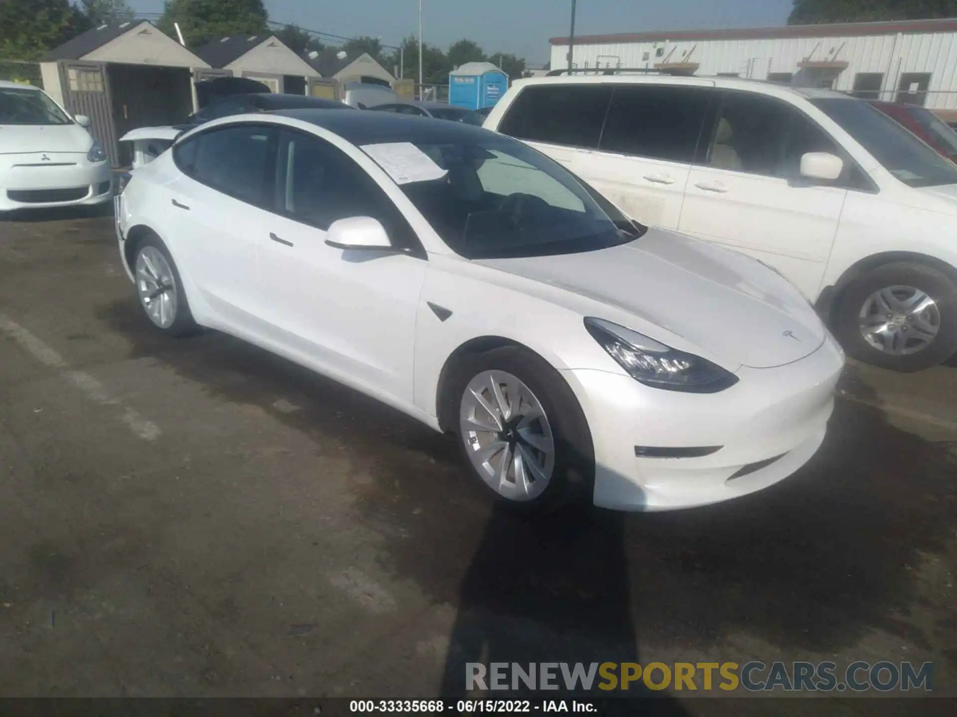 1 Photograph of a damaged car 5YJ3E1EB9MF850490 TESLA MODEL 3 2021