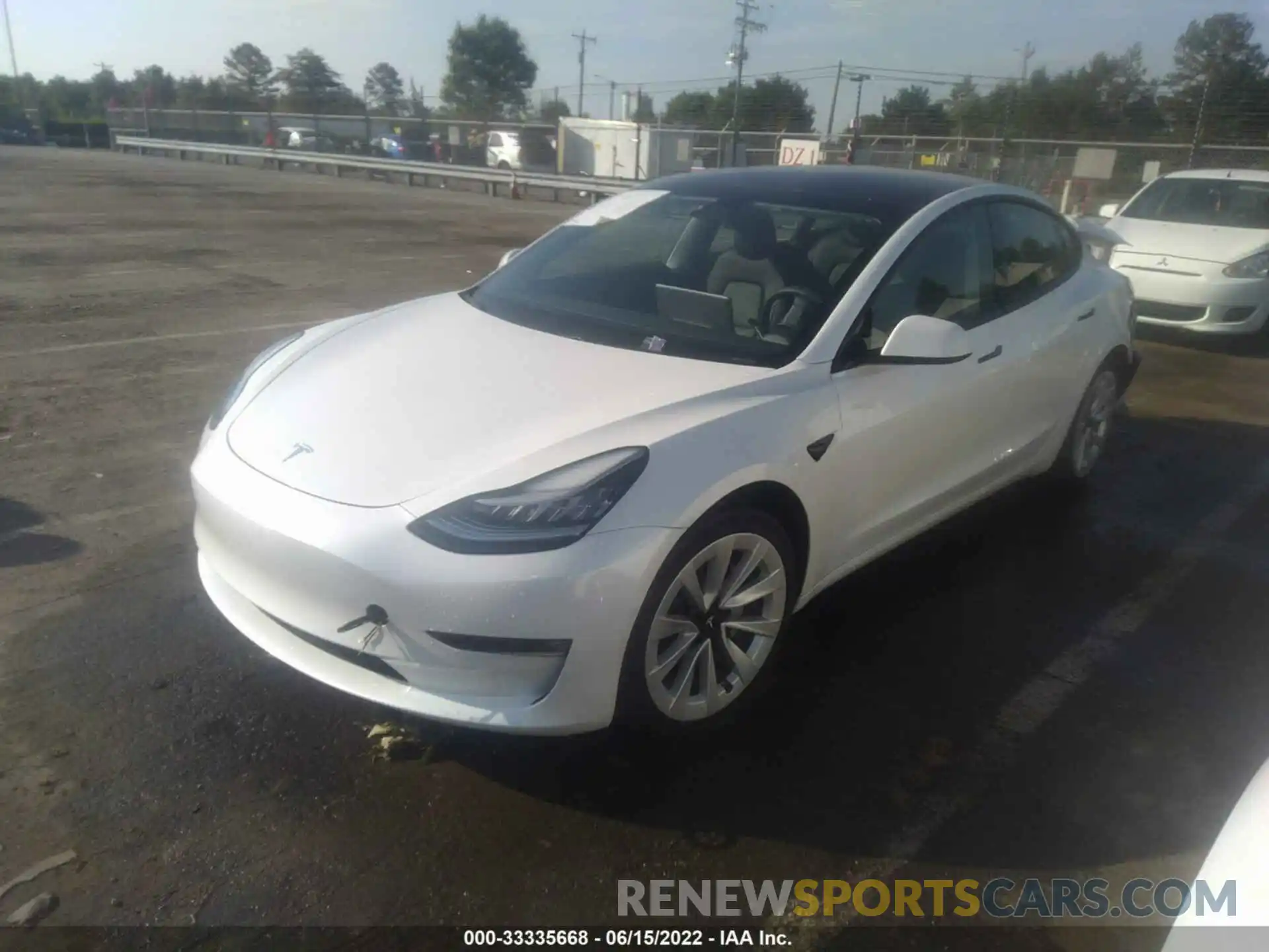 2 Photograph of a damaged car 5YJ3E1EB9MF850490 TESLA MODEL 3 2021