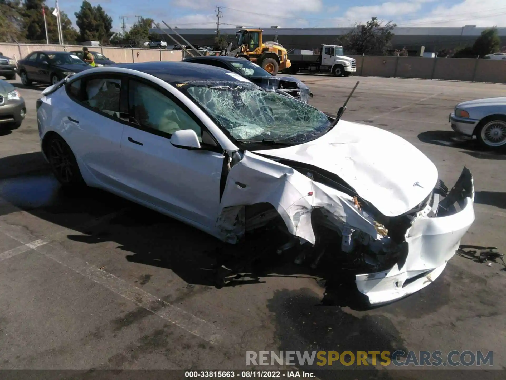 1 Photograph of a damaged car 5YJ3E1EB9MF876104 TESLA MODEL 3 2021